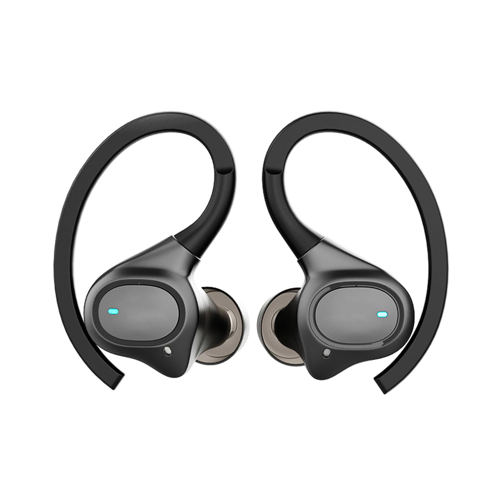 Wireless Bluetooth Workout Earbuds - Over Ear Headphones with IPX5 Waterproof, 50H Playtime & Charging Case - Compatible with iPhone - Perfect for Running, Gym & Sports Activities (Black)