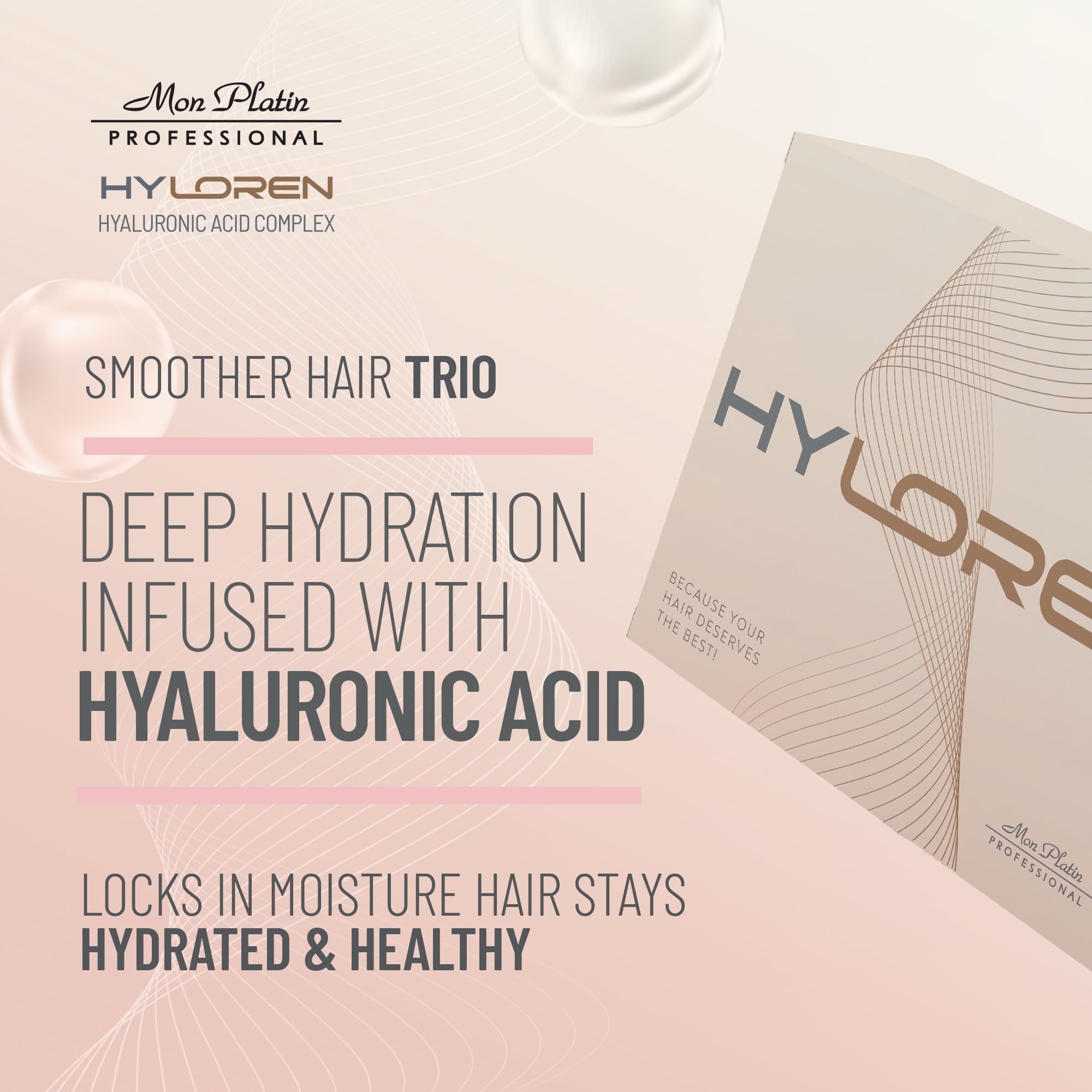 Mon Platin Hair Mask & Dream Hair Spray Bundle – Smoothing Shampoo with Deep Conditioning Anti-Frizz Formula for Straightened Hair | Glossy Shine & Heat Protection | Perfect for Salon-Style Hair Care at Home