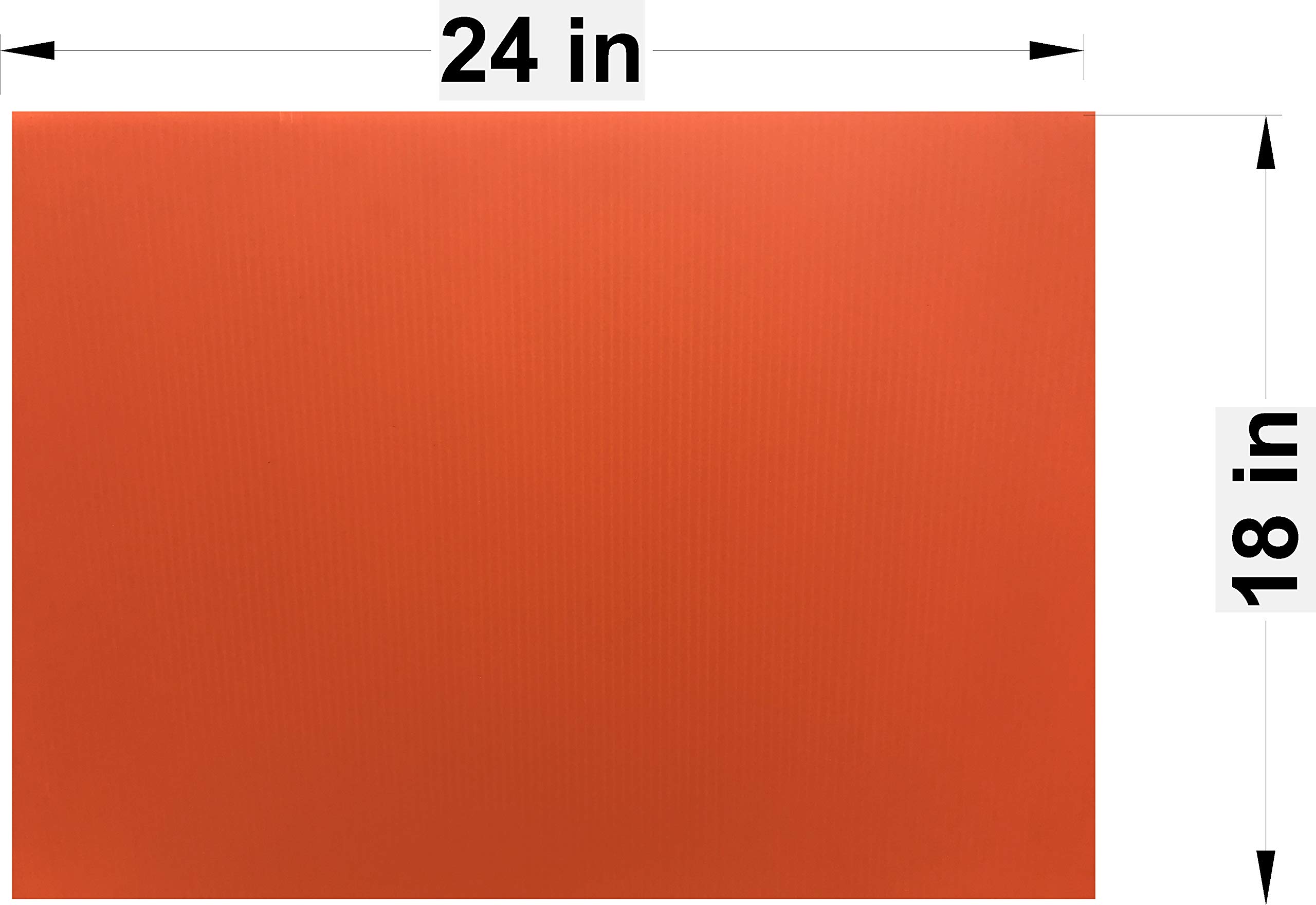 100-Pack Orange Corrugated Plastic Yard Signs 18
