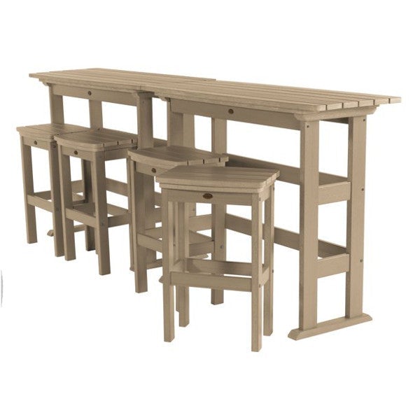 Lehigh 6-Piece Bar Height Balcony Patio Set - Outdoor Dining & Entertaining Furniture for Small Spaces