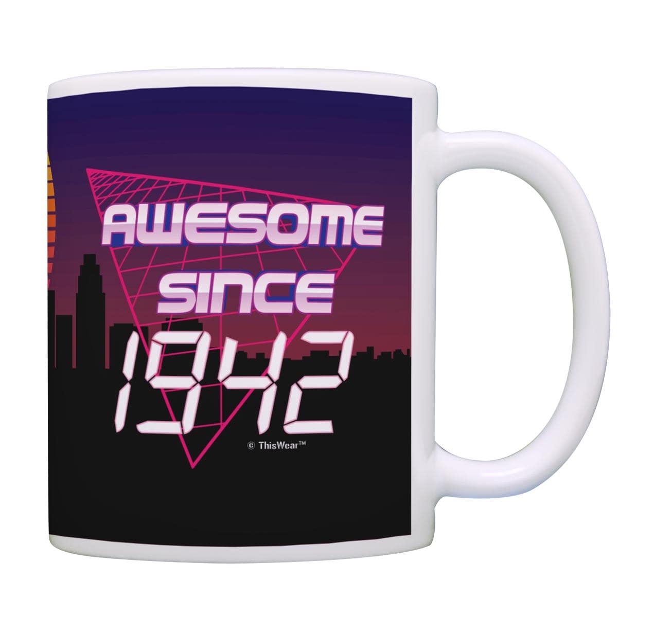 80th Birthday Gifts for Women - Vintage 1942 Themed 11oz Ceramic Coffee Mug & Tea Cup - Perfect for Milestone Celebrations, Retirement Parties & Grandma's Special Day