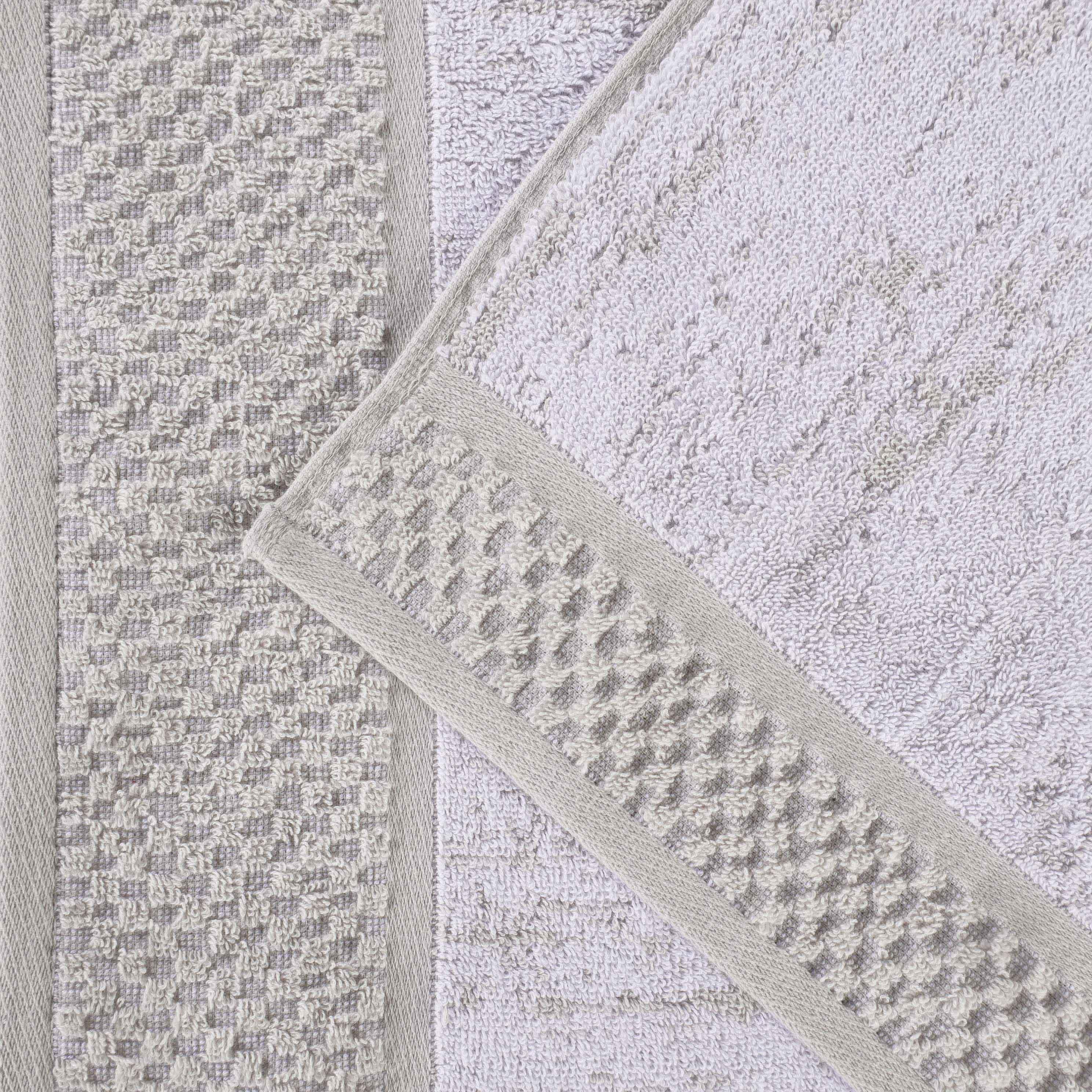 Premium 6-Piece Cotton Jacquard Hand Towel Set - Solid & Two-Toned Colors for Bathroom, Kitchen & Guest Use | Soft Absorbent Luxury Towels