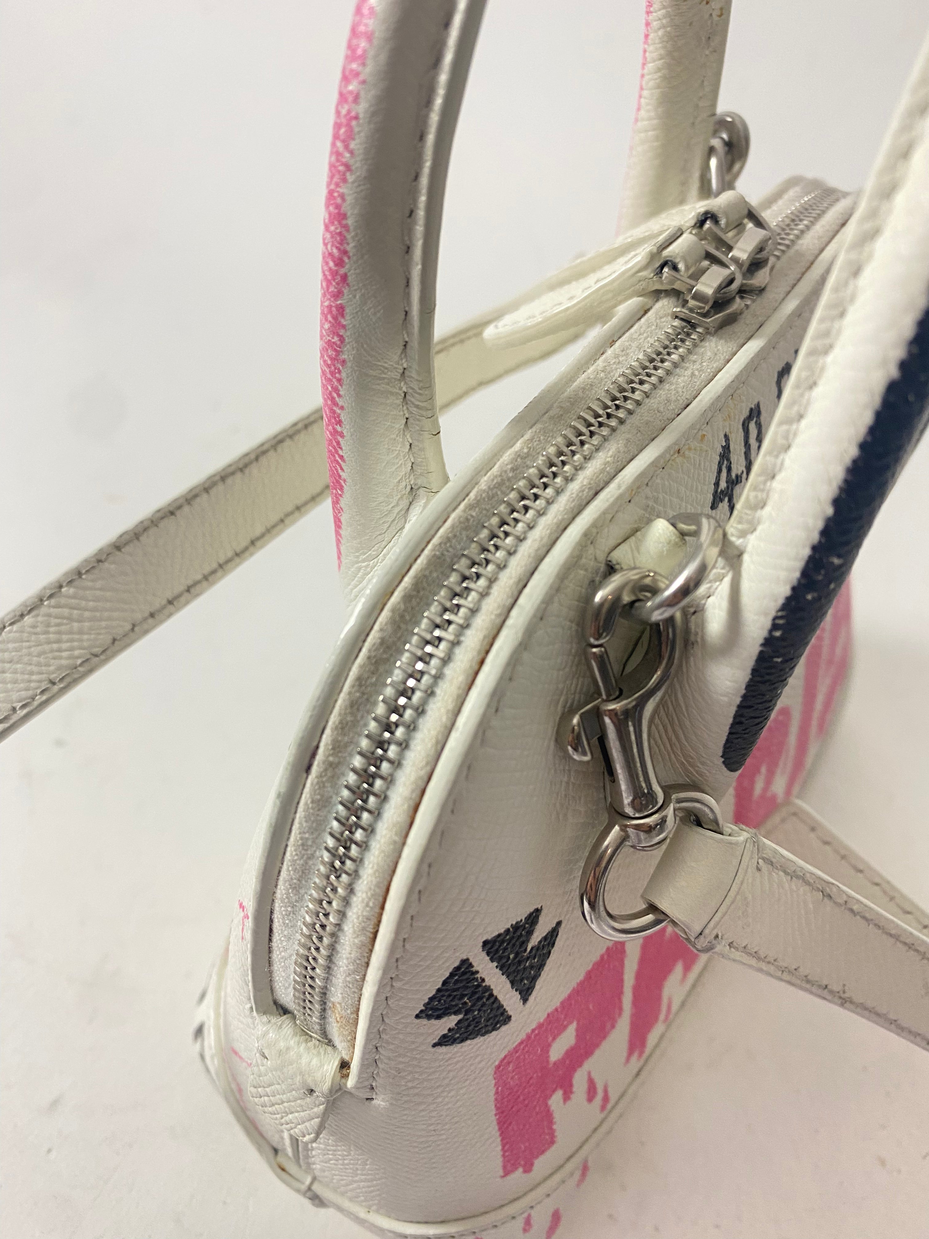 Balenciaga Limited Edition XXS Ville White Mini Crossbody Bag for Women | Luxury Designer Handbag | Perfect for Parties, Date Night & Travel Accessories