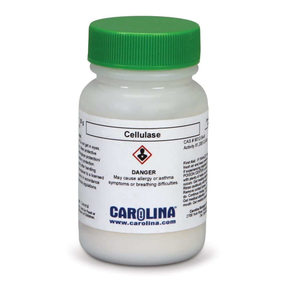 High Purity Cellulase Enzyme - Laboratory Grade 25g for Biofuel, Textile & Paper Research | Ideal for Cellulose Digestion & Biomass Conversion