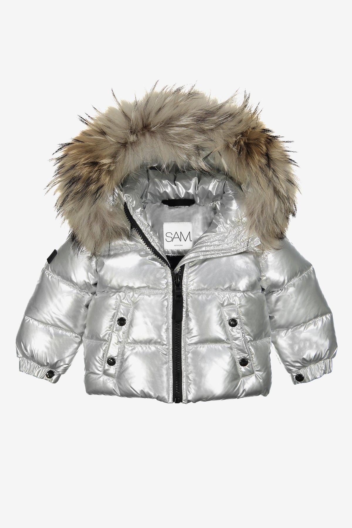 Baby Jacket SAM - Snowbunny Silver | Warm Winter Coat for Infants & Toddlers | Perfect for Snowy Days & Outdoor Adventures