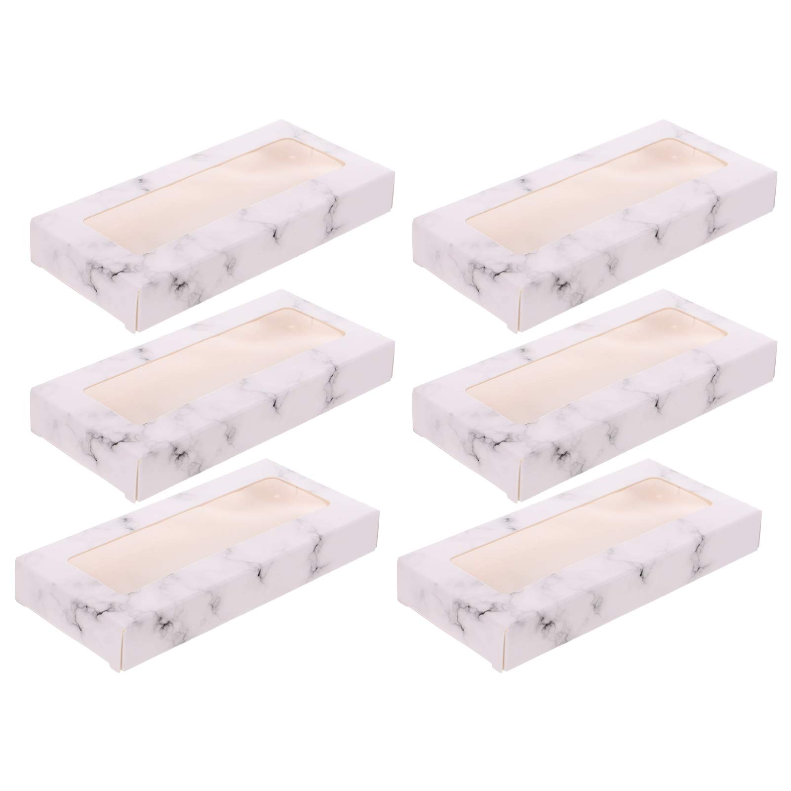 FRCOLOR 80pcs White Empty Eyelash Boxes - Eco-Friendly Paper Eyelash Packaging Cases & Storage Box for False Lashes | Perfect for Salon, Beauty Shop, and Home Organization