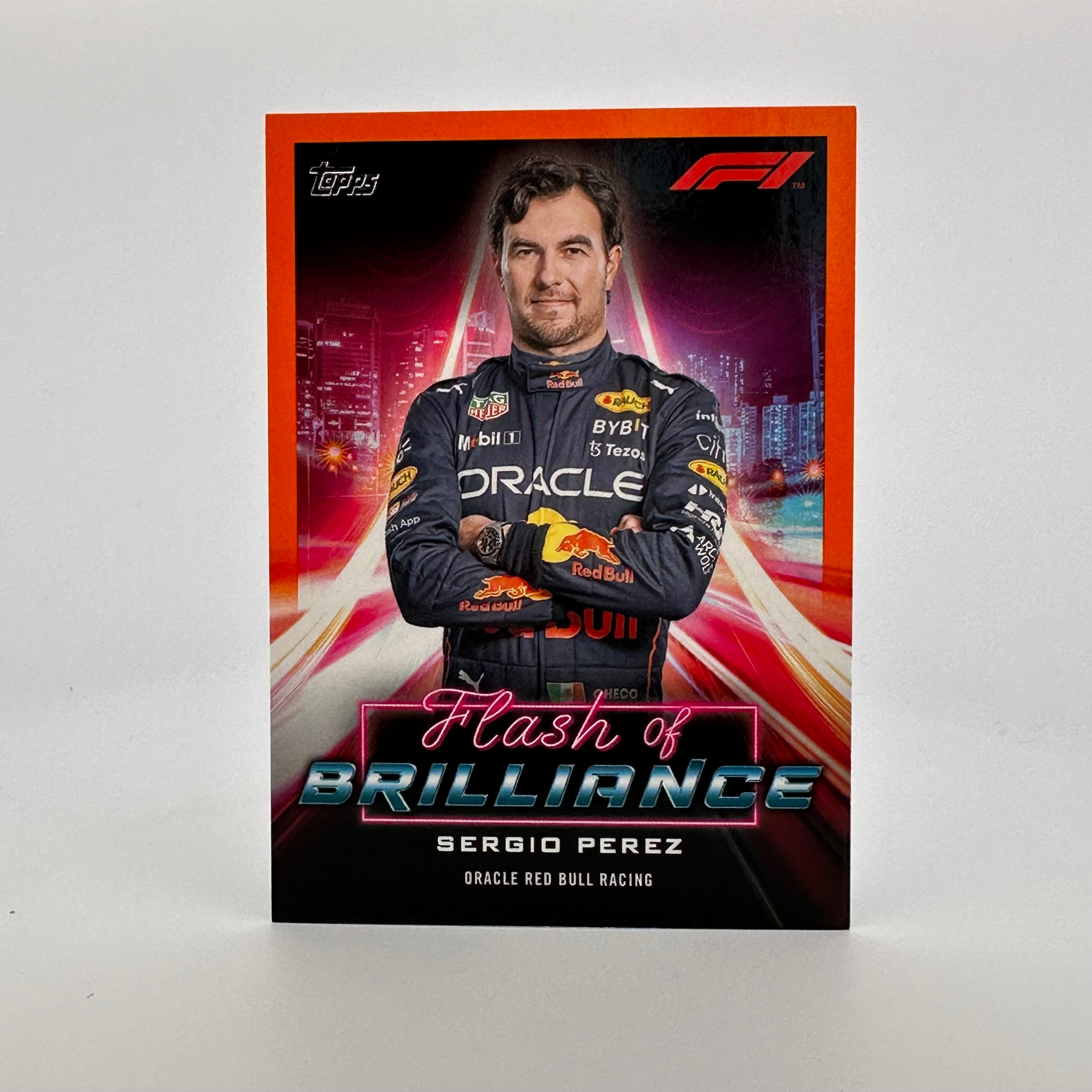 Sergio Perez 2022 Formula 1 Flash Of Brilliance Orange Racing Cap - Official F1 Merchandise for Motorsport Fans & Collectors - Perfect for Race Day, Car Shows & Sports Memorabilia Collections