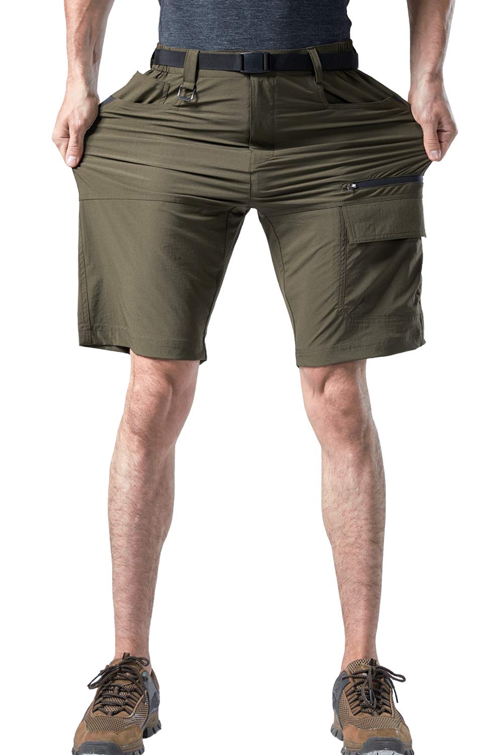 Men's Quick-Dry Elastic Shorts - Water Resistant, Durable & Plus Size - Perfect for Swimming, Running, and Outdoor Activities
