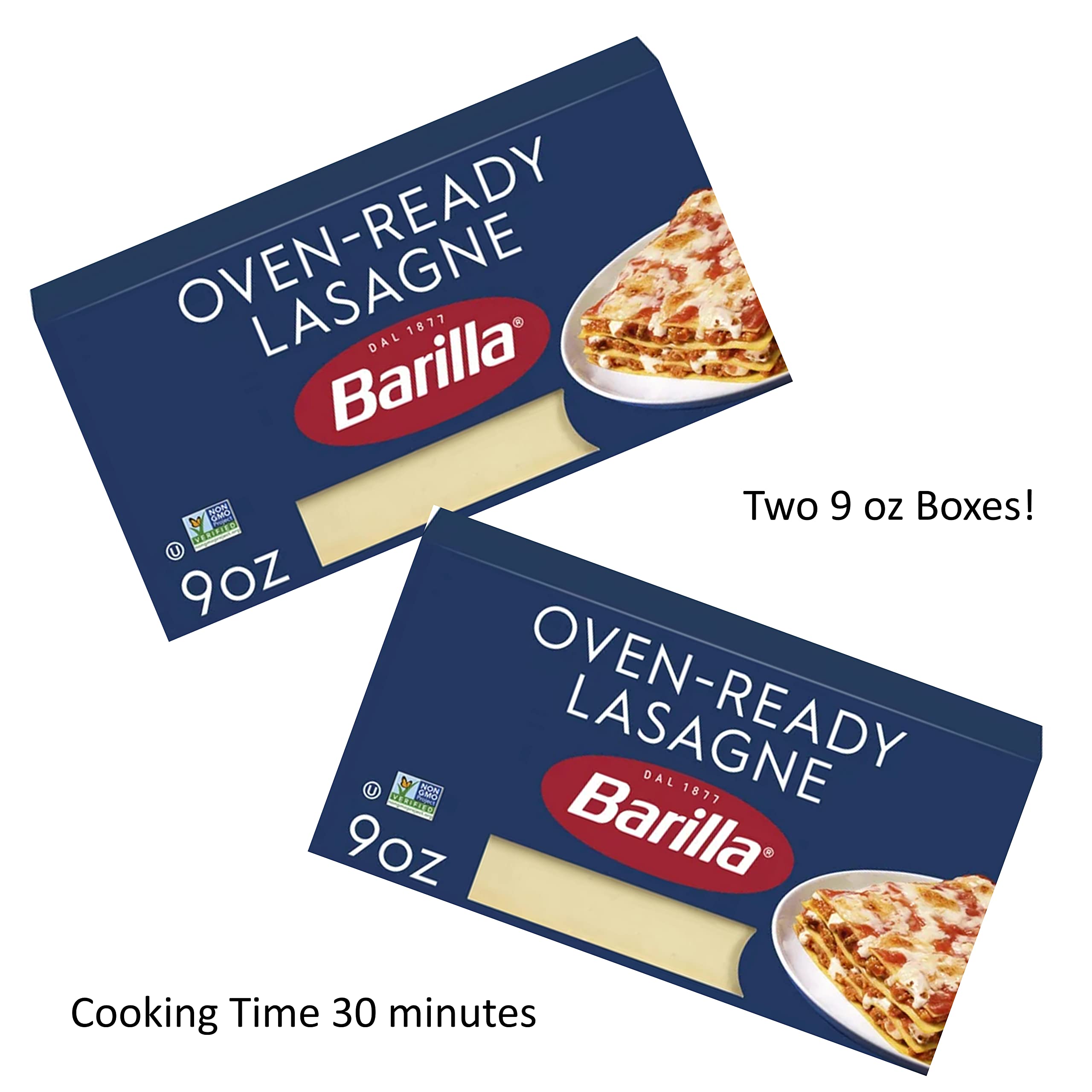 Barilla Oven Ready Lasagna Noodles & Pasta Sauce Bundle - No Boil Lasagna Sheets (2 Pack) with Thick & Zesty Spaghetti Sauce (2 Pack) + Free Grocery List Pad - Perfect for Quick Family Dinners, Meal Prep & Italian Cooking