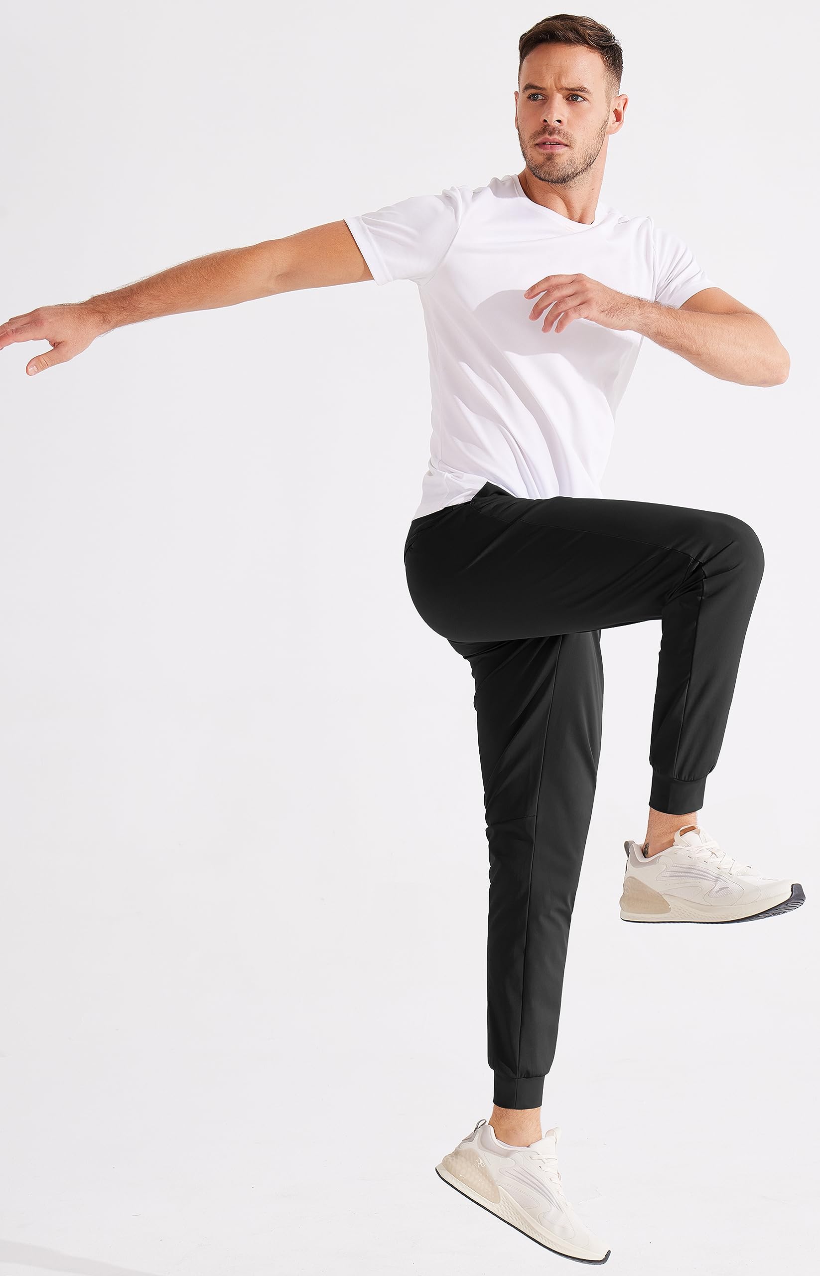 Libin Men's 4-Way Stretch Golf Joggers with Pockets - Slim Fit Workout Sweatpants for Golf, Office, Yoga & Casual Wear | Moisture-Wicking Athletic Pants for Men