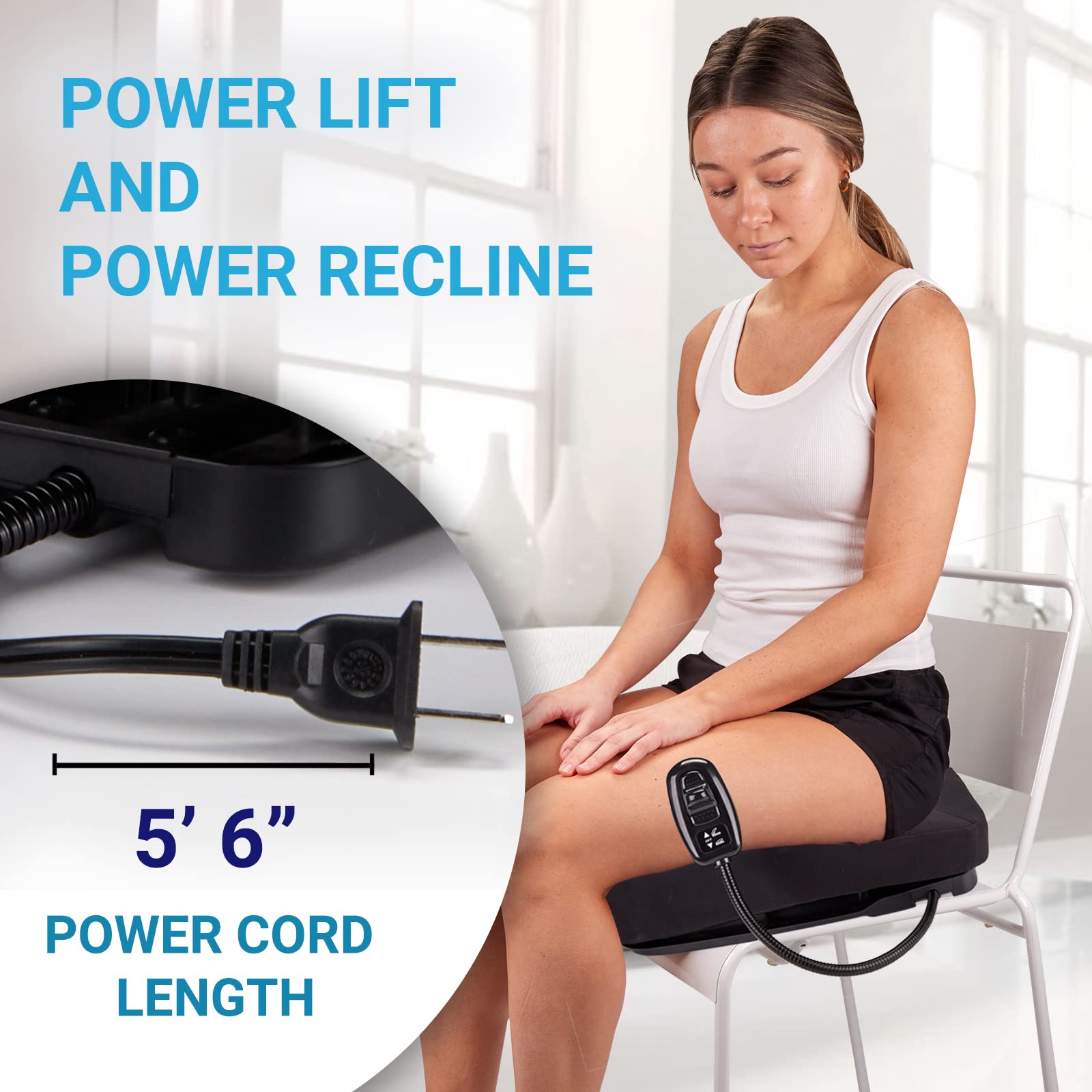 SeatBoost Premium Electric Lifting Cushion v2 - 240 lbs Capacity Chair Lift Assist with Powerful Motor for Easy Sit-to-Stand Transition | Ideal for Elderly, Disabled & Post-Surgery Recovery at Home or Office