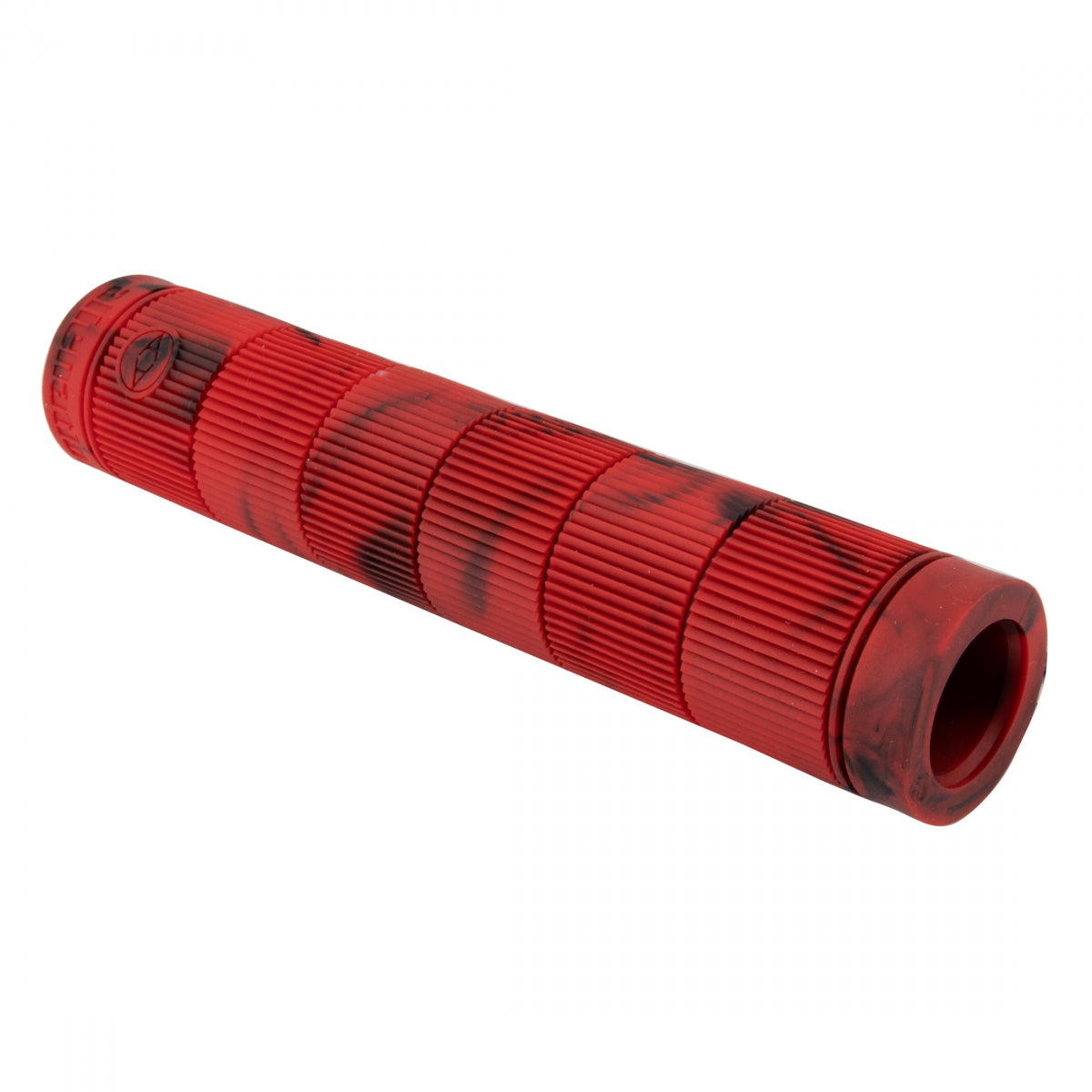 Alienation Backlash V2 Flangeless BMX Bike Wheels - 155mm Red & Black Swirl Design for Street & Park Riding