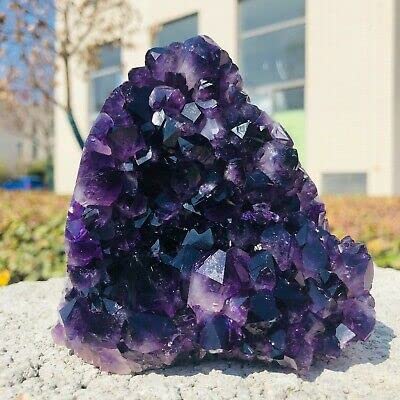 1.93LB Natural Uruguayan Amethyst Crystal Cluster - Healing Stone for Reiki Energy, Meditation & Spiritual Growth | Home Decor, Gift Idea & Collection Display