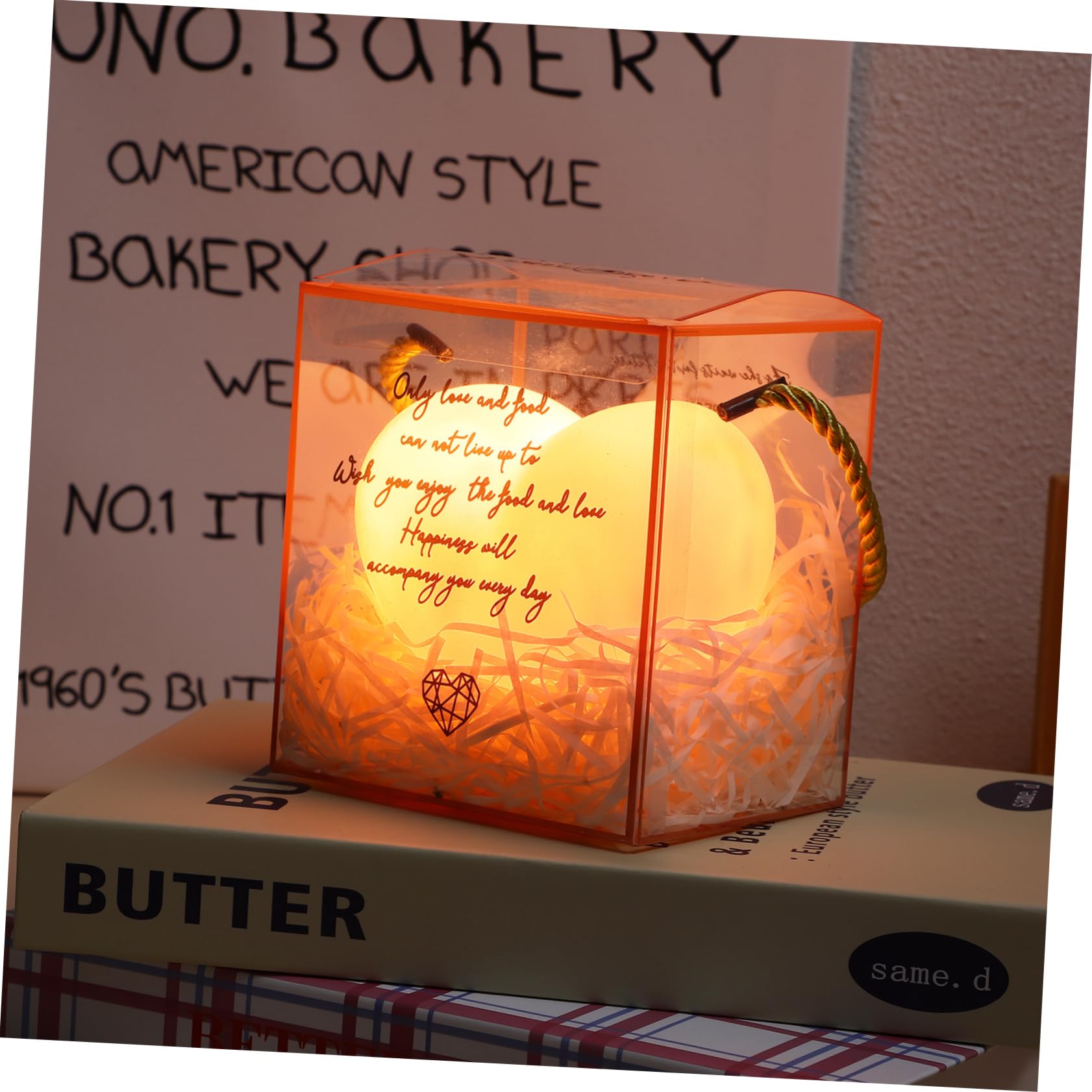 Toddmomy Heart Shaped LED Night Light - Cute Romantic Cube Lamp for Girls Bedroom, Nursery, Kids Room Decor - Perfect for Valentine's Day, Birthday Gifts & Bedside Lighting
