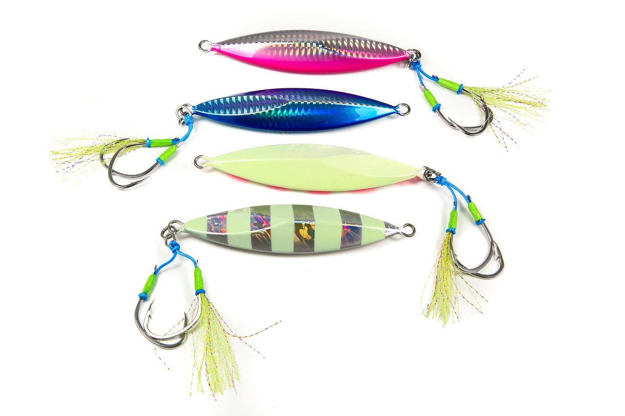 Jigging World Draco Tail Slow Pitch Jigs - Premium Saltwater Fishing Lures for Tuna, Grouper & Snapper - Perfect for Deep Sea Jigging & Bottom Fishing