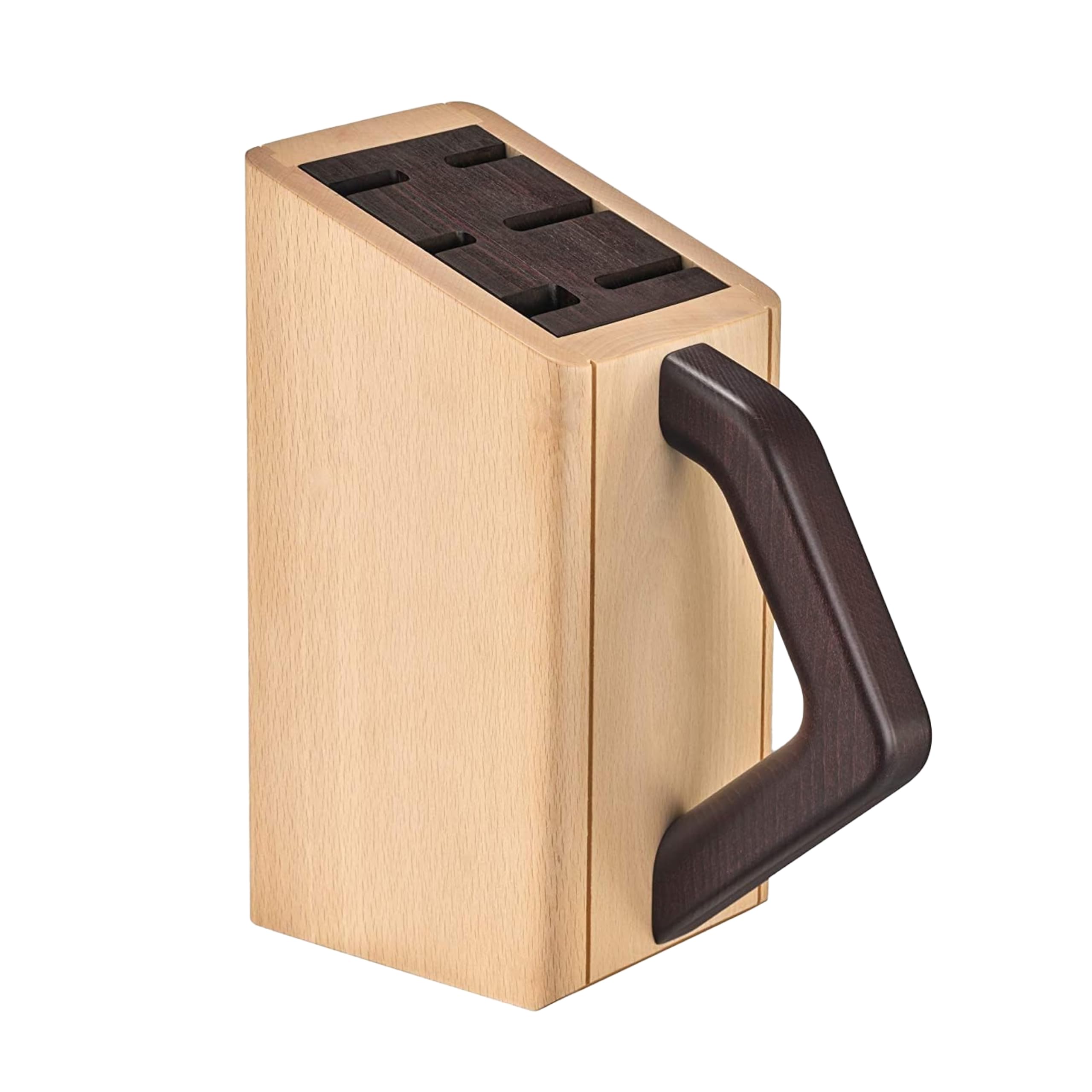 Victorinox 7.7040.0 Grand Maître Elegant Beechwood Knife Block - Premium Wooden Knife Storage Organizer for Chef & Kitchen - Secure Storage & Easy Access for 8.9