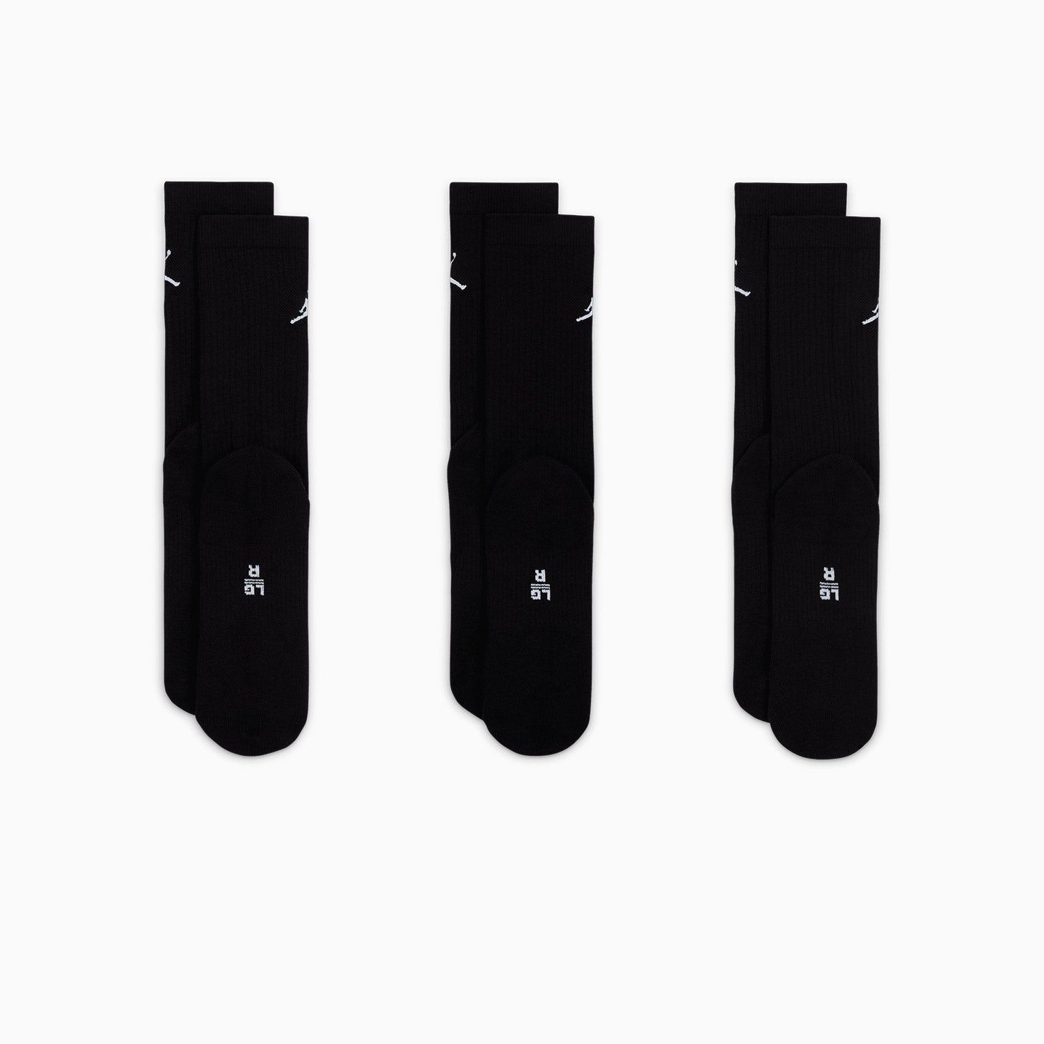 Jordan Everyday Crew Socks (3 Pairs) - Comfortable Athletic Socks for Men & Women - Perfect for Basketball, Running, Gym & Casual Wear