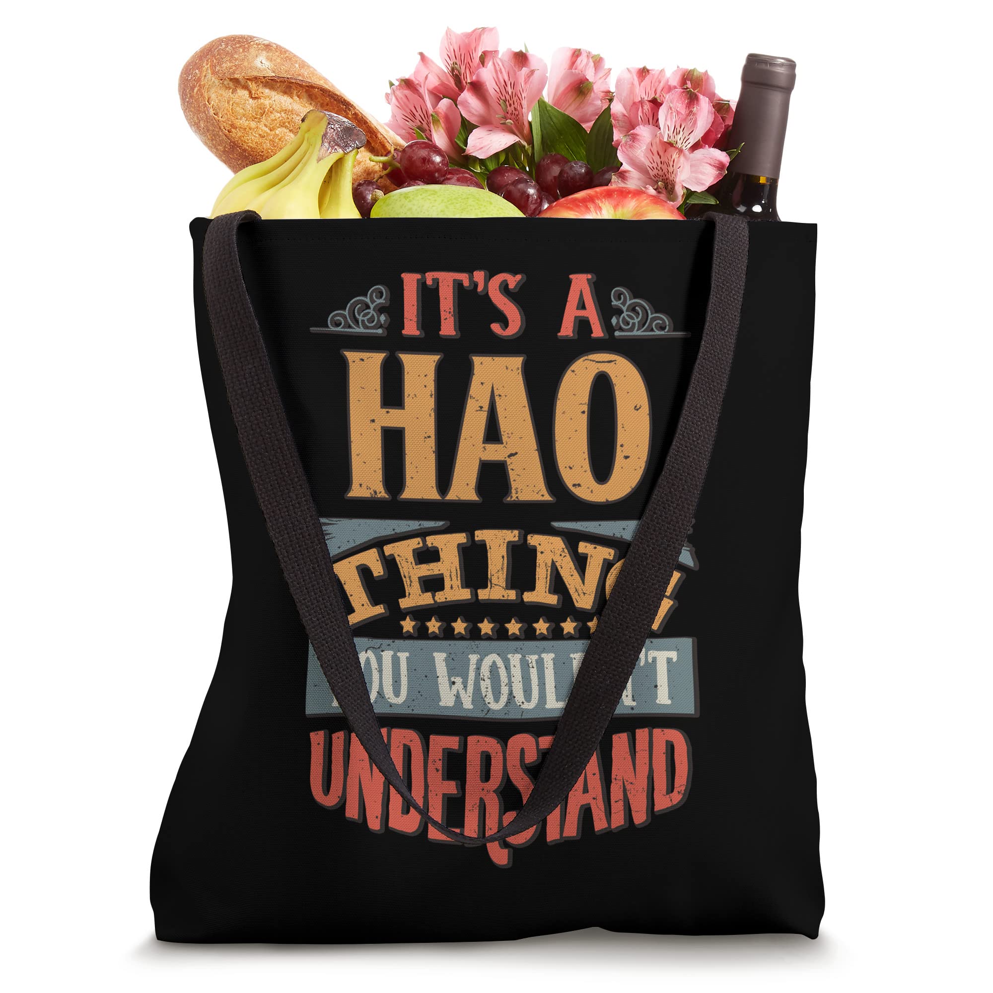 Stylish Hao Name Tote Bag - Durable Canvas Shopping Bag for Women & Men - Perfect for Groceries, Beach, Work & Travel
