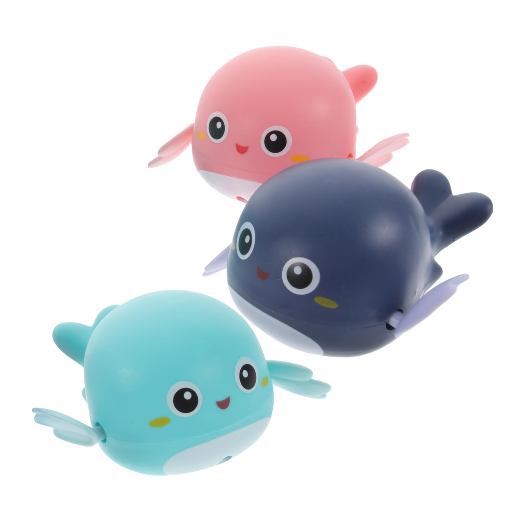 KICHOUSE 6-Piece Dolphin & Whale Bath Toys Set - Safe Plastic Developmental Bathtub Toys for Toddlers & Kids - Fun Water Play for Bath Time, Pool, and Beach Activities