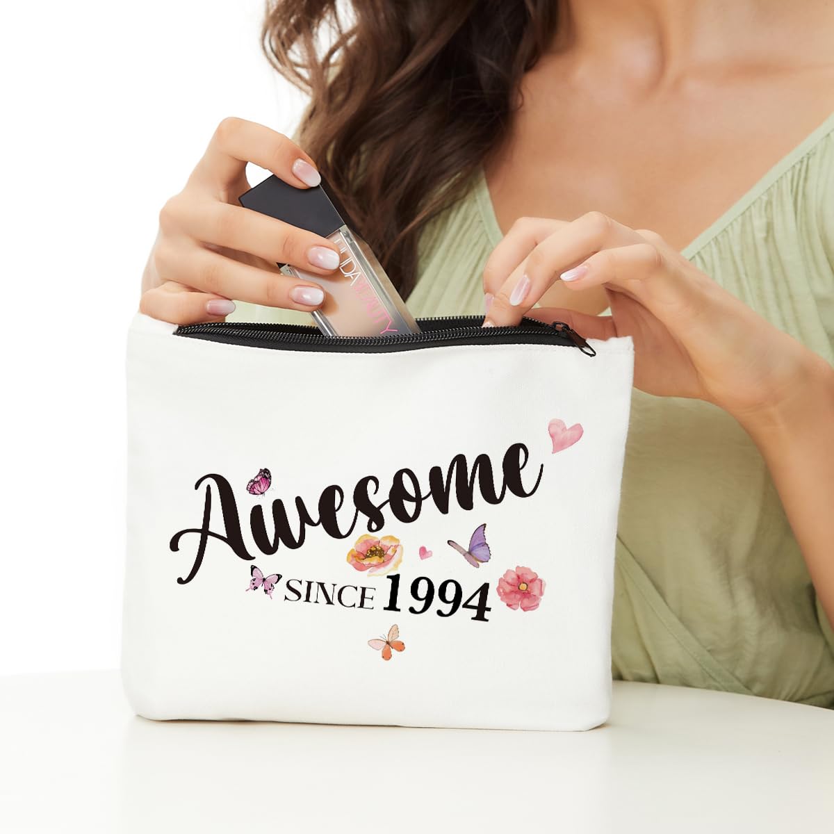 30th Birthday Gifts for Women - Best 30 Year Old Birthday Present Ideas for Wife, Sister, Friends, Coworker, Aunt & Boss | Awesome Since 1994 Makeup Bag | Perfect for Birthday Parties, Office Celebrations & Special Occasions