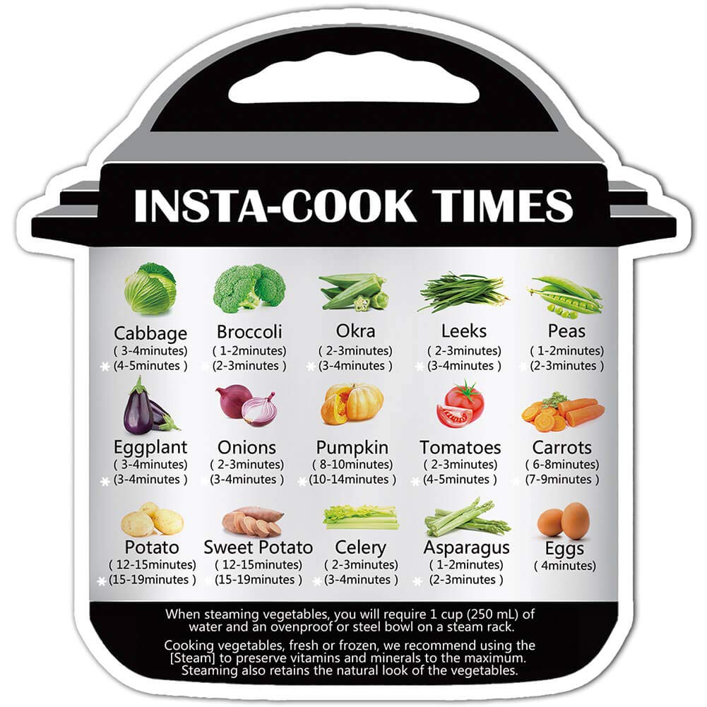 Instant Pot Cooking Times Cheat Sheet - Magnetic Quick Reference Guide for Pressure Cooker | Perfect for Kitchen, Meal Prep & Cooking Enthusiasts