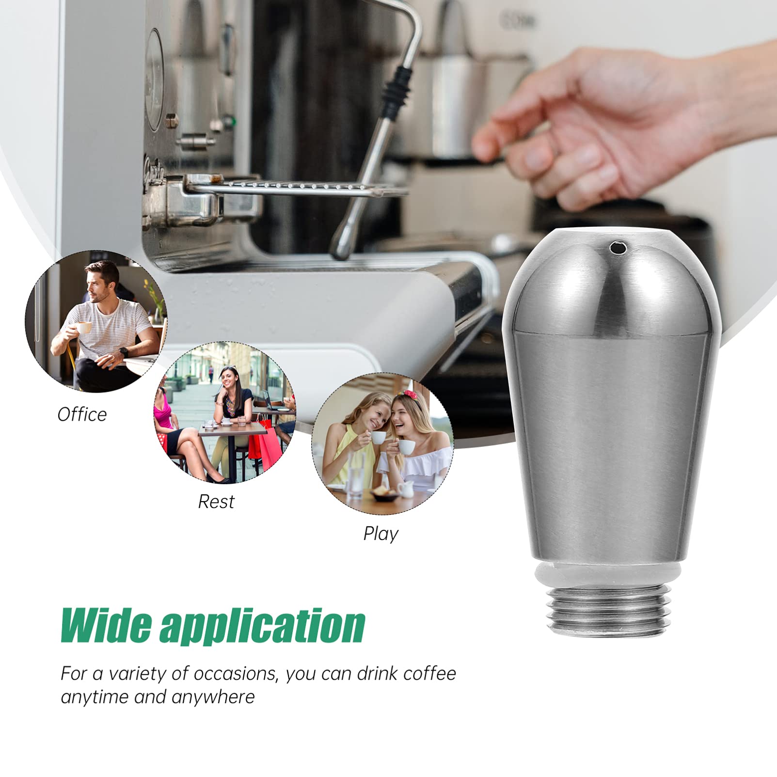 Stainless Steel Coffee Spout for Milk Foam & Espresso - Barista Accessory