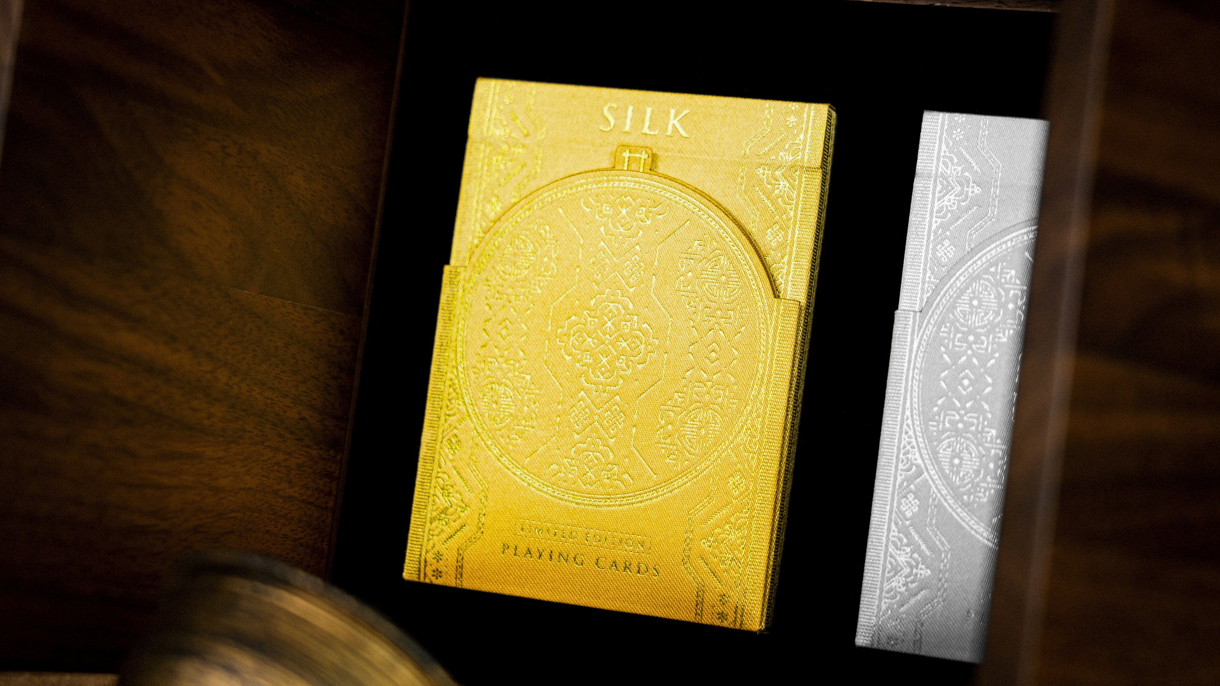 Premium Silk Wooden Boxset by Ark Playing Cards - Luxury Collectible Card Holder for Poker, Magic, and Gift Giving