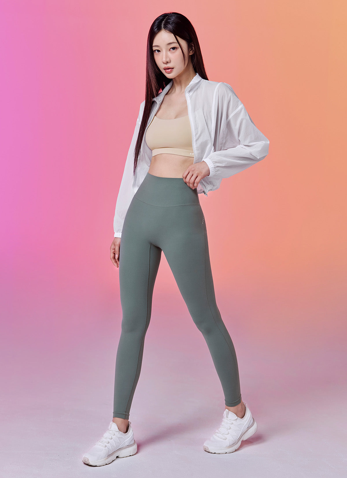 Another Label Fit Revolution Leggings - High Waist Yoga Pants for Women, Silver Khaki | Perfect for Workout, Running, Gym & Lounge Wear