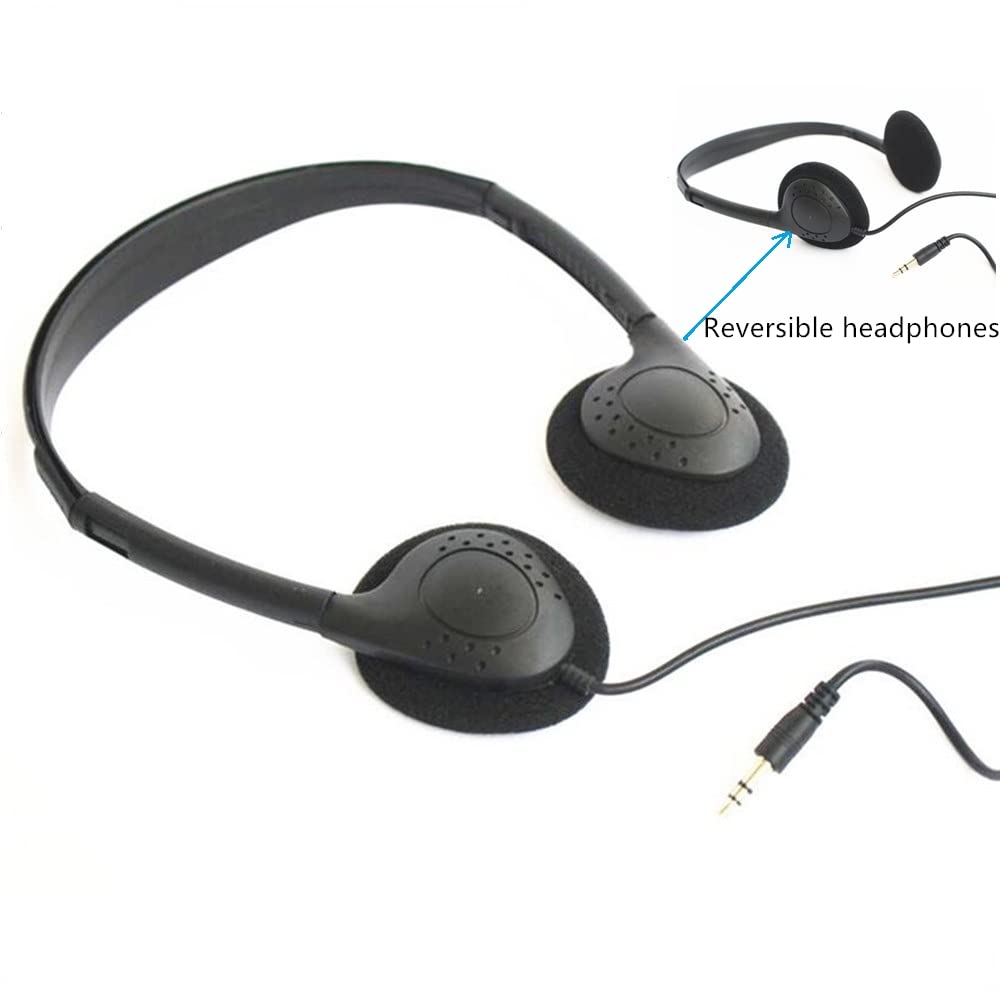 Bulk Classroom Headphones 25 Pack - Durable School Earbuds for Students, Noise Isolating Headphones for Libraries, Museums, Hotels & Hospitals - Perfect for Online Learning, Audio Tours & Quiet Study Areas