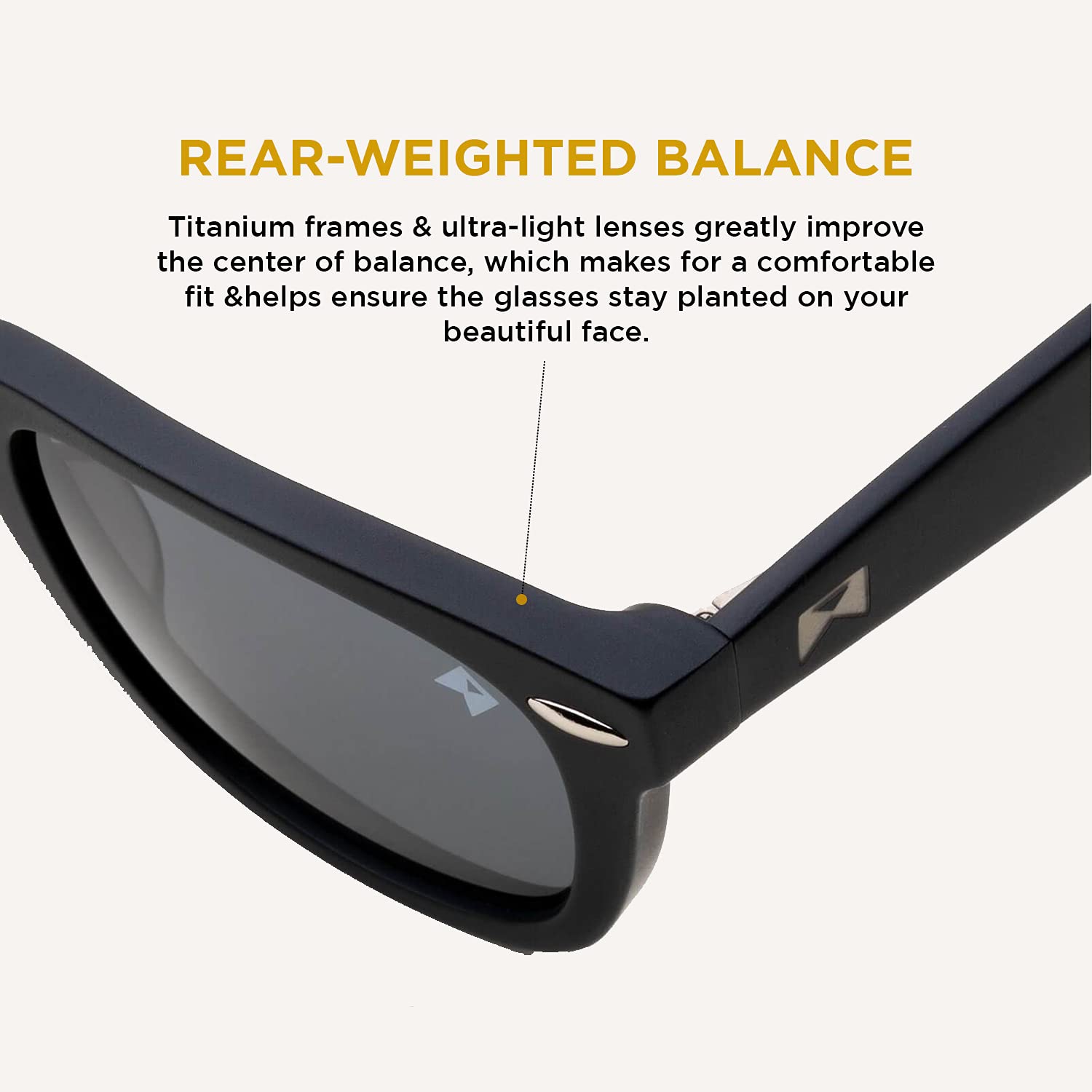 William Painter The Sloan Black Sunglasses for Men & Women - UV Protection Polarized Aviator Sunglasses for Driving, Travel & Outdoor Activities