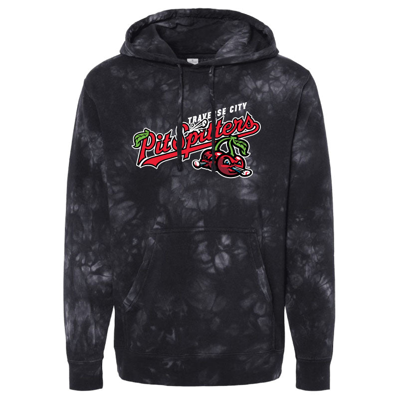 Primary Logo Tie Dye Black Hoodie - Trendy Unisex Pullover Sweatshirt for Men & Women | Perfect for Streetwear, Casual Outfits & Loungewear
