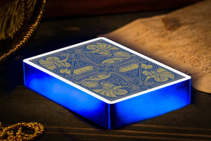Blue Gilded Admiral Angels Cross Playing Cards - Limited Edition 1 of 150 - Perfect for Collectors, Magic Tricks & Card Games