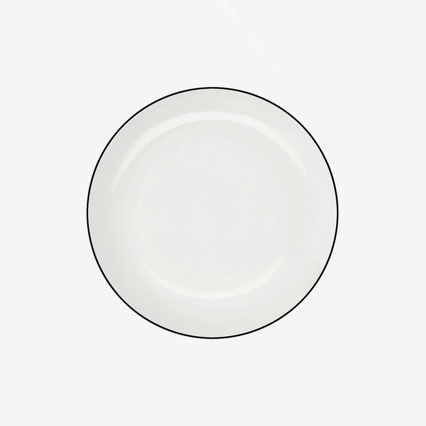 Asa Germany Black Line Dinner Plate Set - Elegant Porcelain Plates for Fine Dining, Restaurant, and Home Entertaining