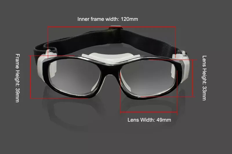 Kids Prescription Sports Goggles - Durable & Comfortable for Soccer, Squash, Cricket - Perfect for Outdoor Activities and Youth Sports