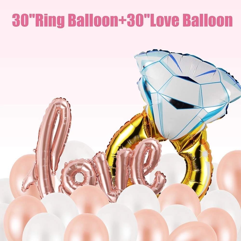 Rose Gold Bachelorette Party Decorations Kit - Bridal Shower Decor Set with Bride to Be Balloons, Champagne & Curtain - Perfect for Wedding Engagement Parties & Girls Night Celebrations