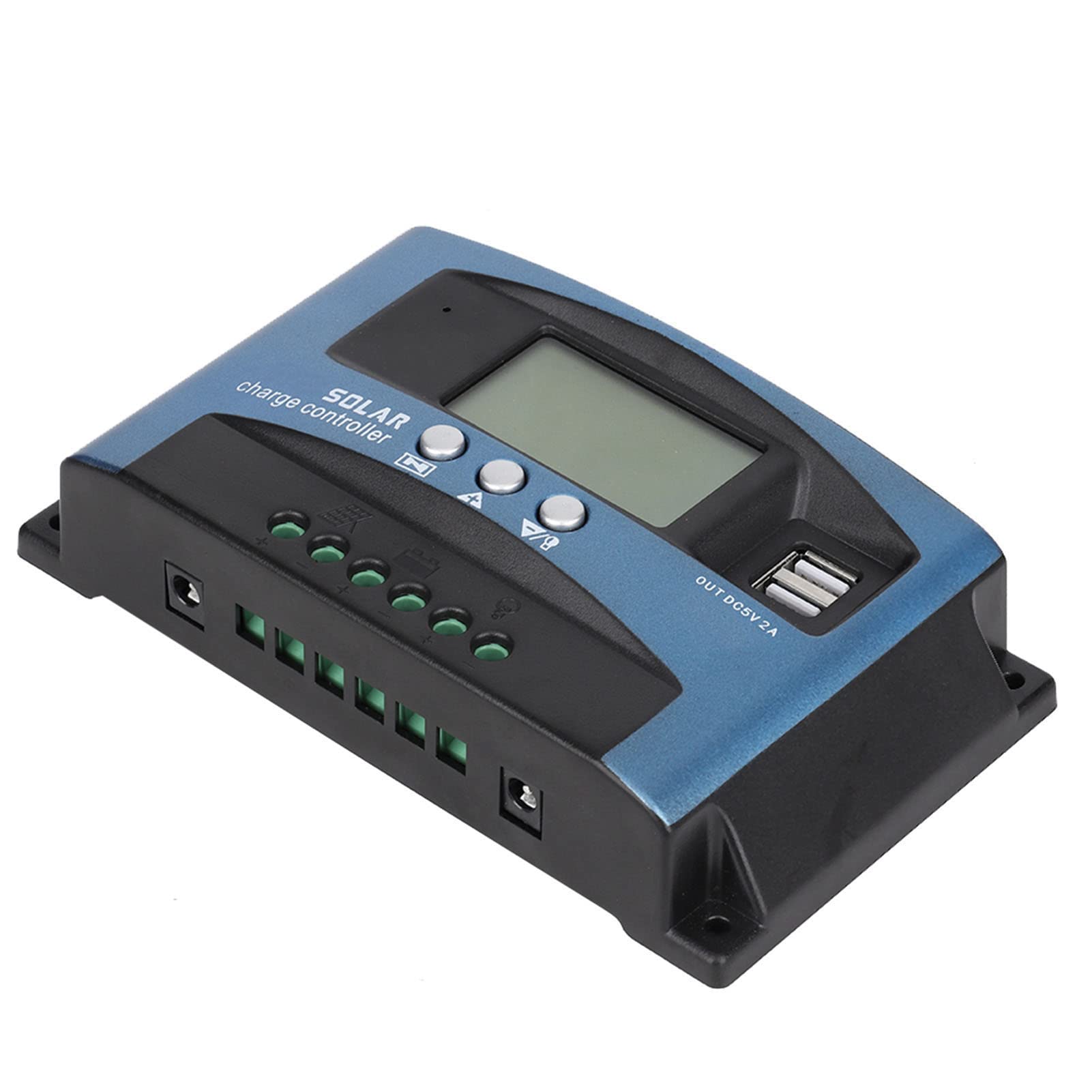 40A MPPT Solar Charge Controller with LCD Display - 12V/24V/36V/48V Auto Voltage, Dual USB Ports for Solar Panel Battery Regulator - Perfect for RV, Marine, Off-Grid & Home Solar Power Systems