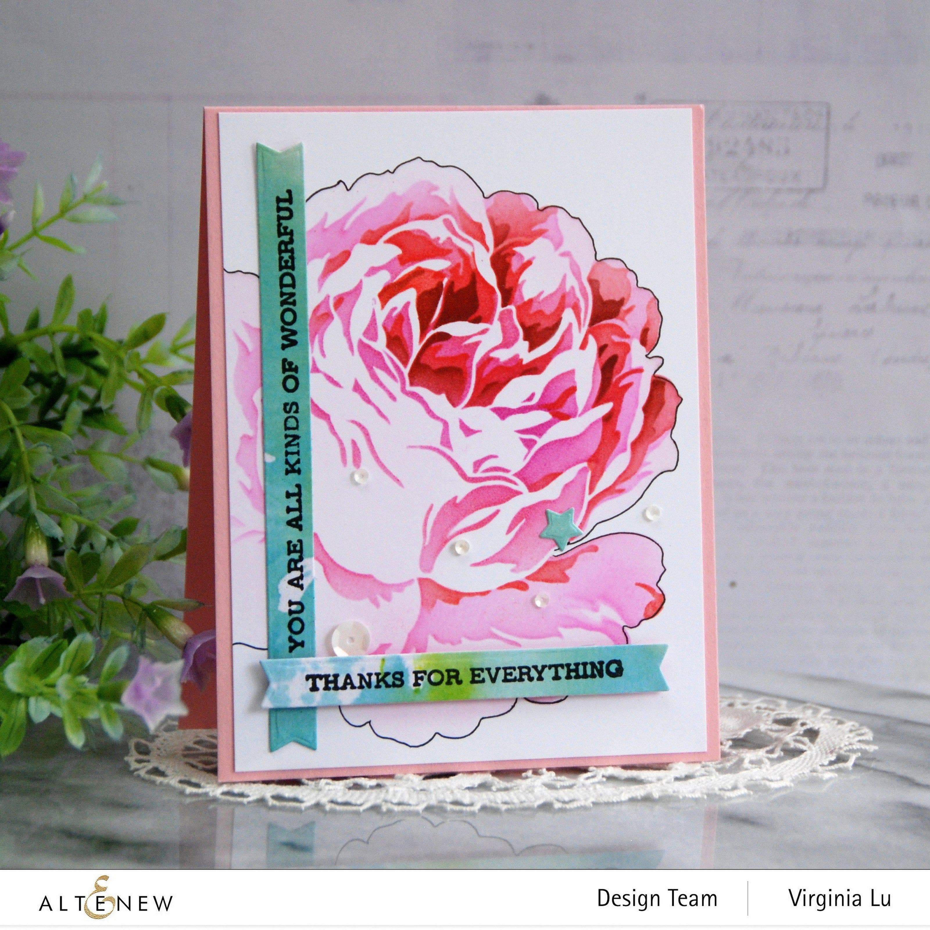 Gilded Rose Layering Stencil Set (3 in 1) - Floral DIY Craft Stencils for Painting, Scrapbooking & Home Decor - Perfect for Wall Art, Furniture & Wedding Invitations