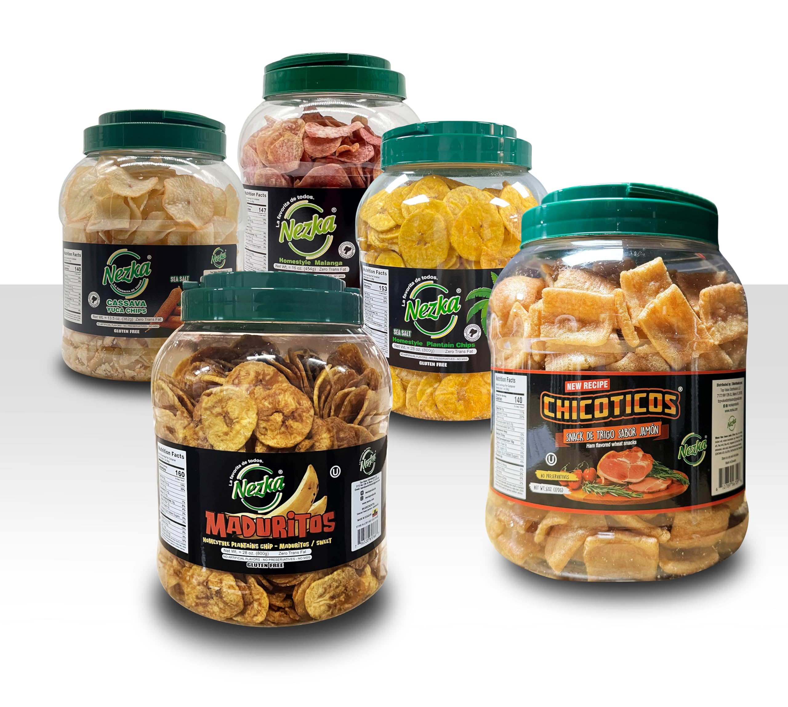 Nezka Sweet Plantain Chips 28oz - Crunchy Healthy Snacks for Kids & Adults - Perfect for Parties, School Lunches & On-the-Go Snacking - Gluten-Free Vegan Banana Chips