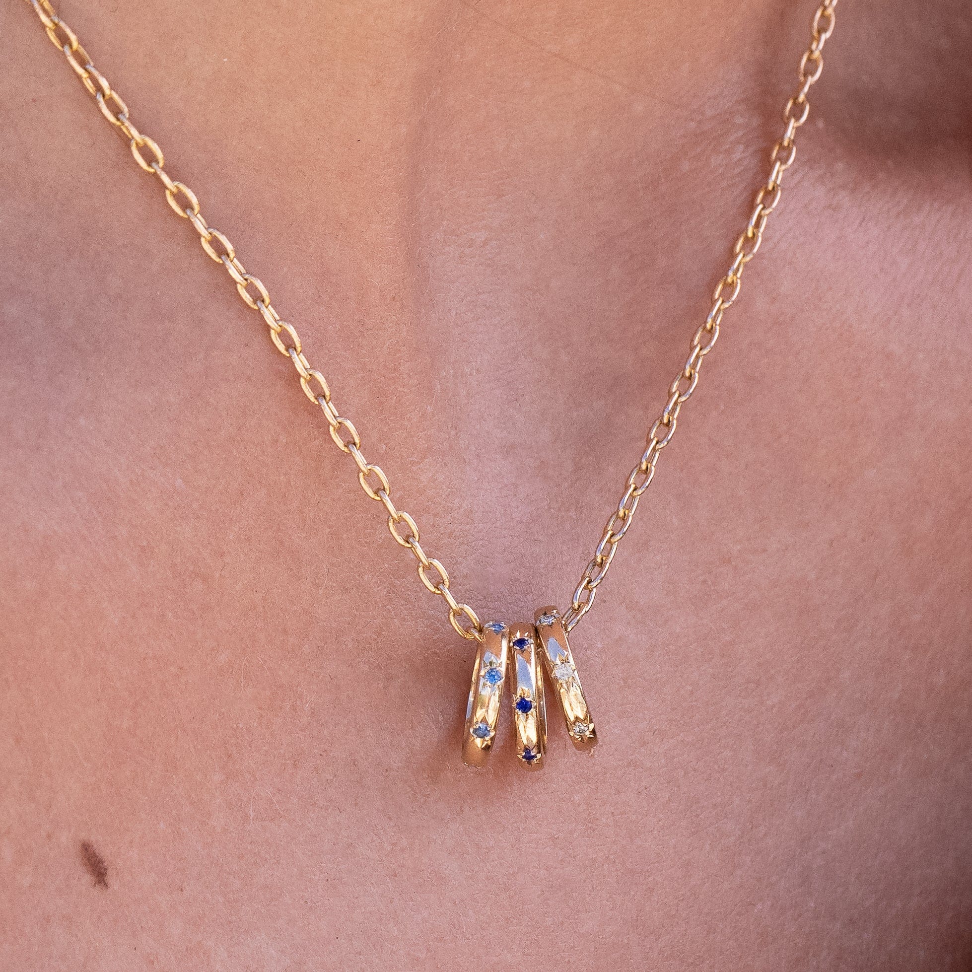 Starburst Birthstone Ring Charm Necklace - Dainty Gold/Silver Pendant for Women - Perfect Gift for Birthday, Anniversary & Mother's Day Jewelry