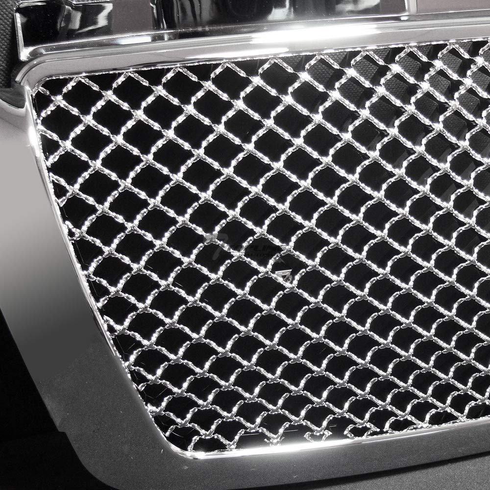 2007-2013 Chevy Avalanche & 2007-2014 Tahoe Suburban Chrome Mesh Front Bumper Grille - 1-Piece Design Replacement for Enhanced Style & Protection | Perfect for Off-Roading, Car Shows & Daily Driving