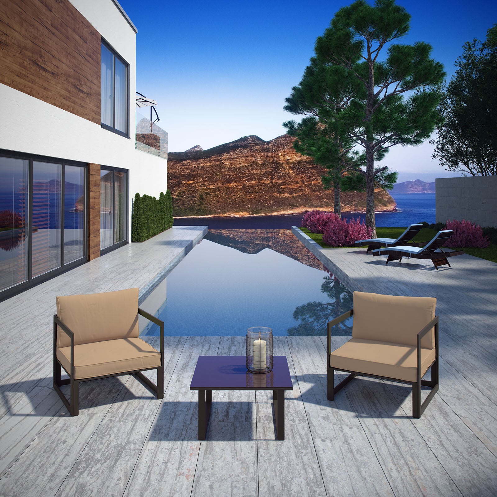 Fortuna 3-Piece Outdoor Patio Sectional Sofa Set with Cushions - Waterproof Wicker Furniture for Backyard, Garden, Poolside & Deck - Modern All-Weather Lounge Seating for Relaxing Outside