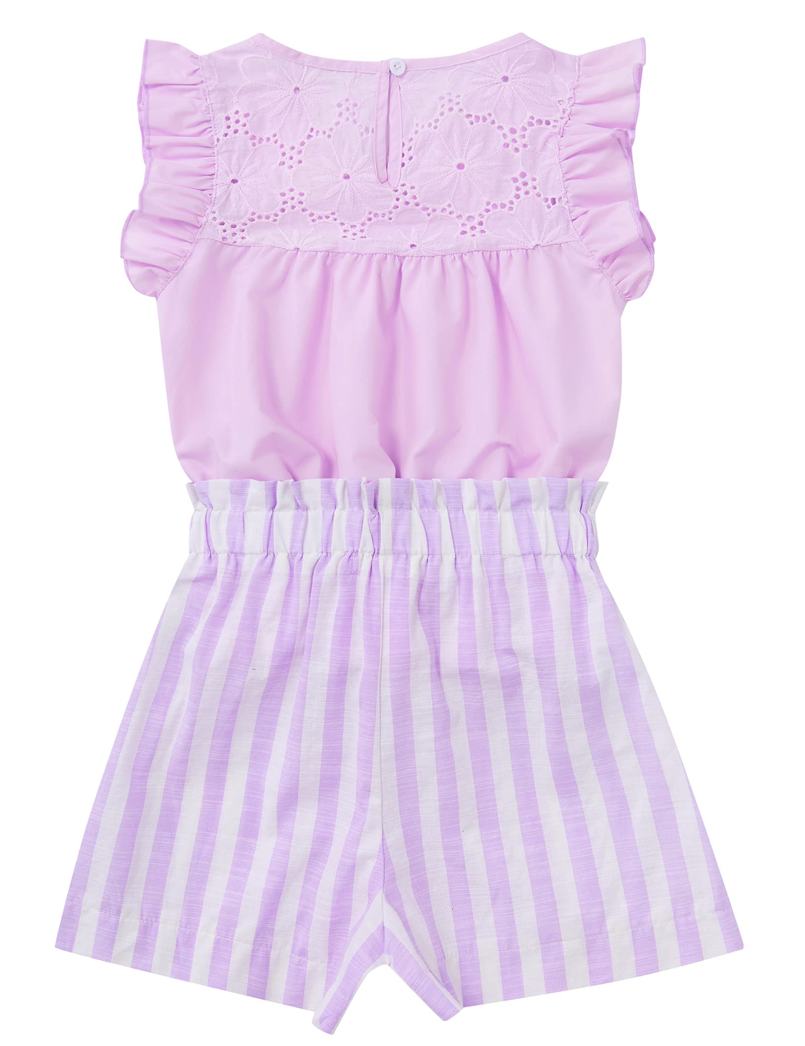 Girls' 2-Piece Summer Outfit Set - Cute Short Sleeve T-Shirt & Comfortable Shorts | Perfect for Playdates, Beach Trips & Summer Adventures