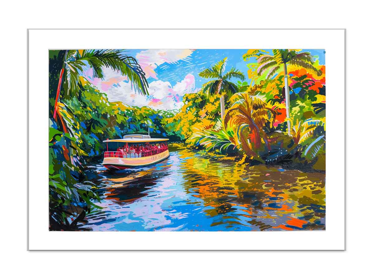 Stunning Brisbane River Framed Print - High Quality Wall Art Decor for Living Room, Office & Bedroom - Perfect Australian Landscape Gift for Home & Office Decor