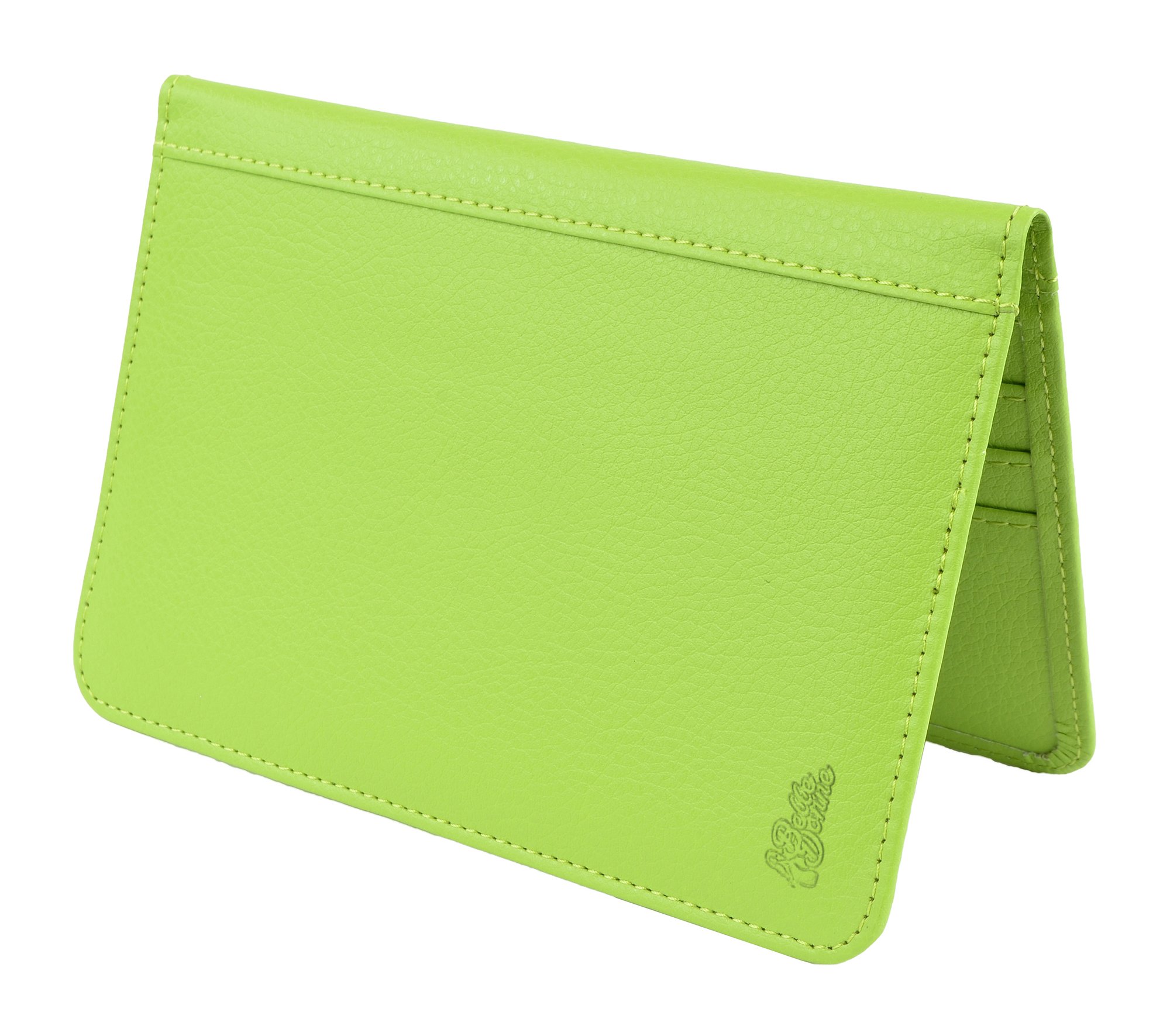 Belle Donne RFID Blocking Passport Holder Wallet - PU Leather Travel Document Cover with Secure ID Protection - Green Passport Organizer for Women & Men | Perfect for International Travel, Business Trips & Vacation Accessories