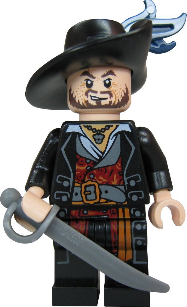 LEGO Pirates of the Caribbean - Hector Barbossa Minifigure with Golden Sword & Goblet | Collectible Action Figure for Kids & Adults | Perfect for Display, Play & Movie-Themed Collections