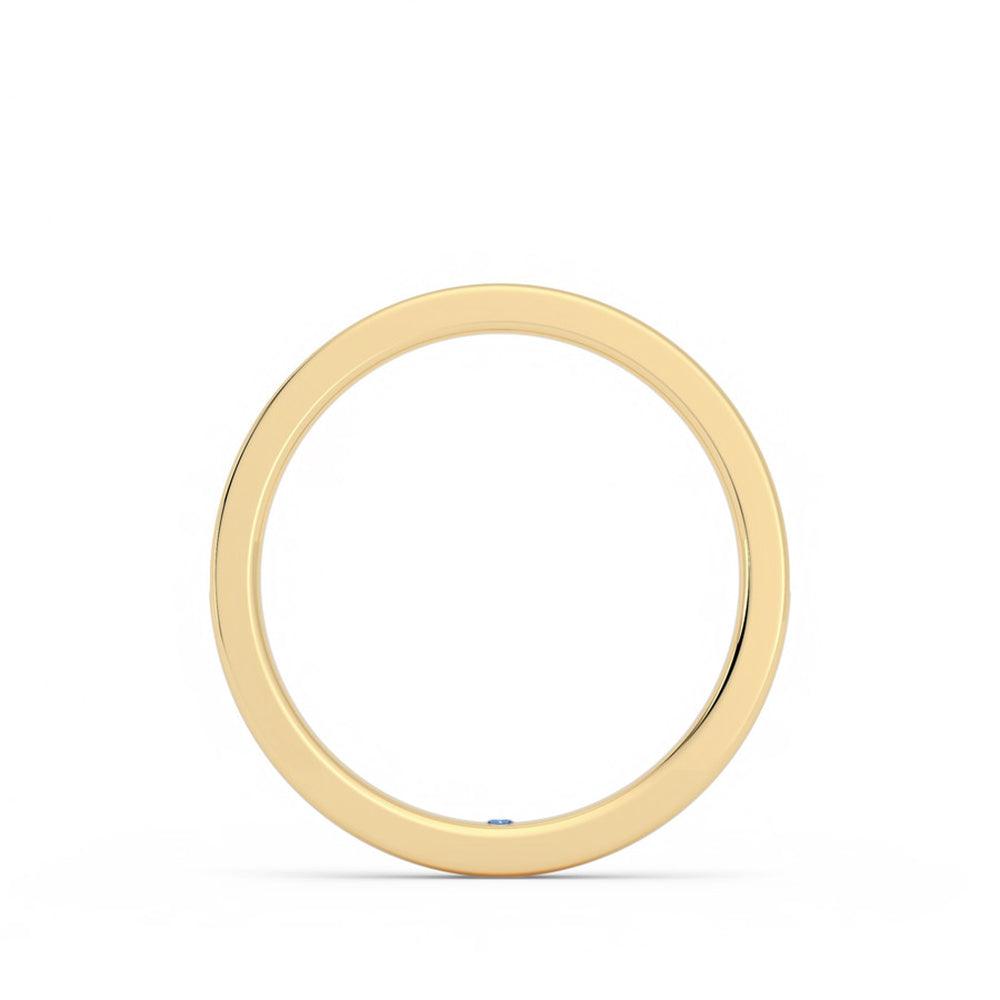 Princess Cut Moissanite Half Eternity Wedding Band - Channel Set with Anniversary Accent Stones | Perfect for Engagement Rings, Anniversary Gifts & Bridal Jewelry