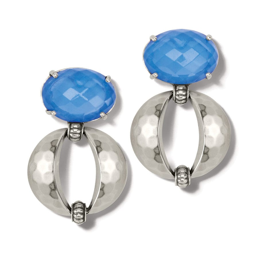 Blue Moon Bold Post Drop Earrings for Women - Elegant Dangle Earrings for Party, Wedding & Evening Wear - Hypoallergenic Stainless Steel Jewelry Gift