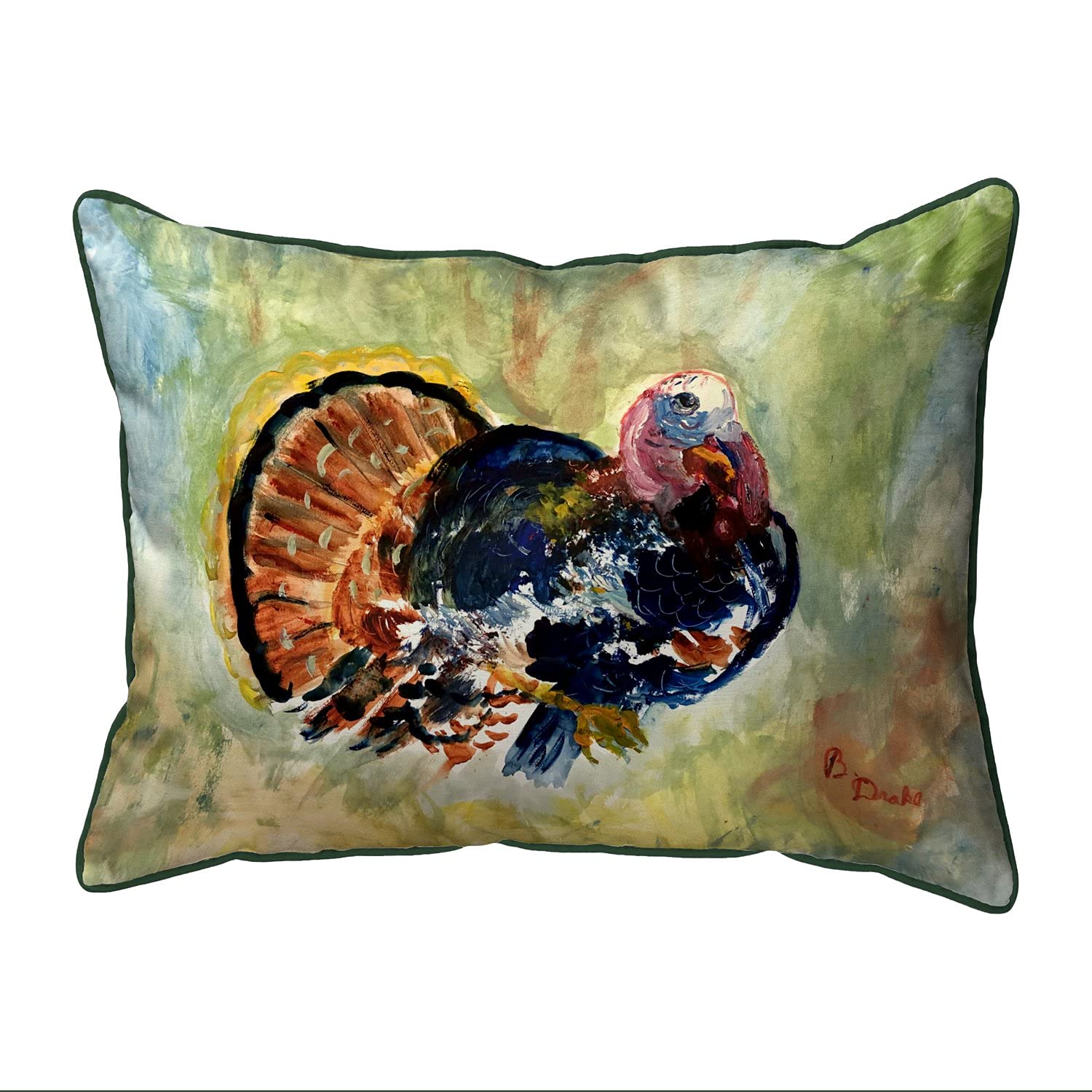Betsy Drake ZP1165 Decorative Throw Pillow 20x24 Inches Multi-Color for Sofa, Bed, Living Room & Home Decor