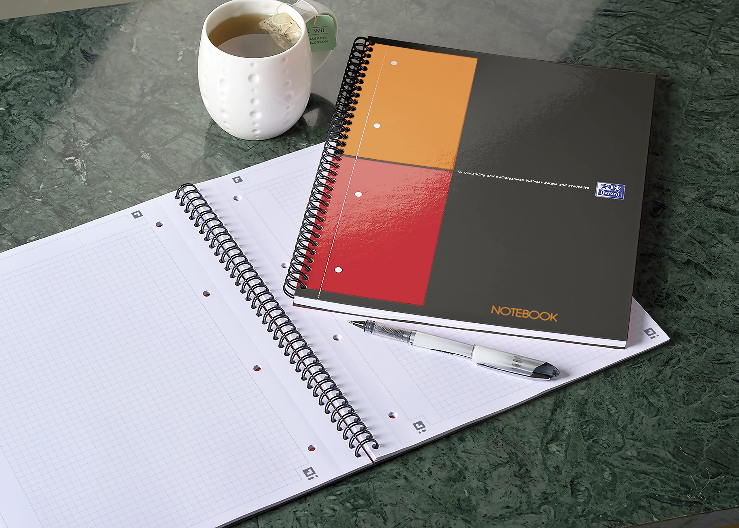 Oxford Office Notebook - Pack of 5 Notepads, 9 x 11.6 Inches (23 x 29.5 cm), 80gsm Paper - Perfect for Office, School & Meeting Notes