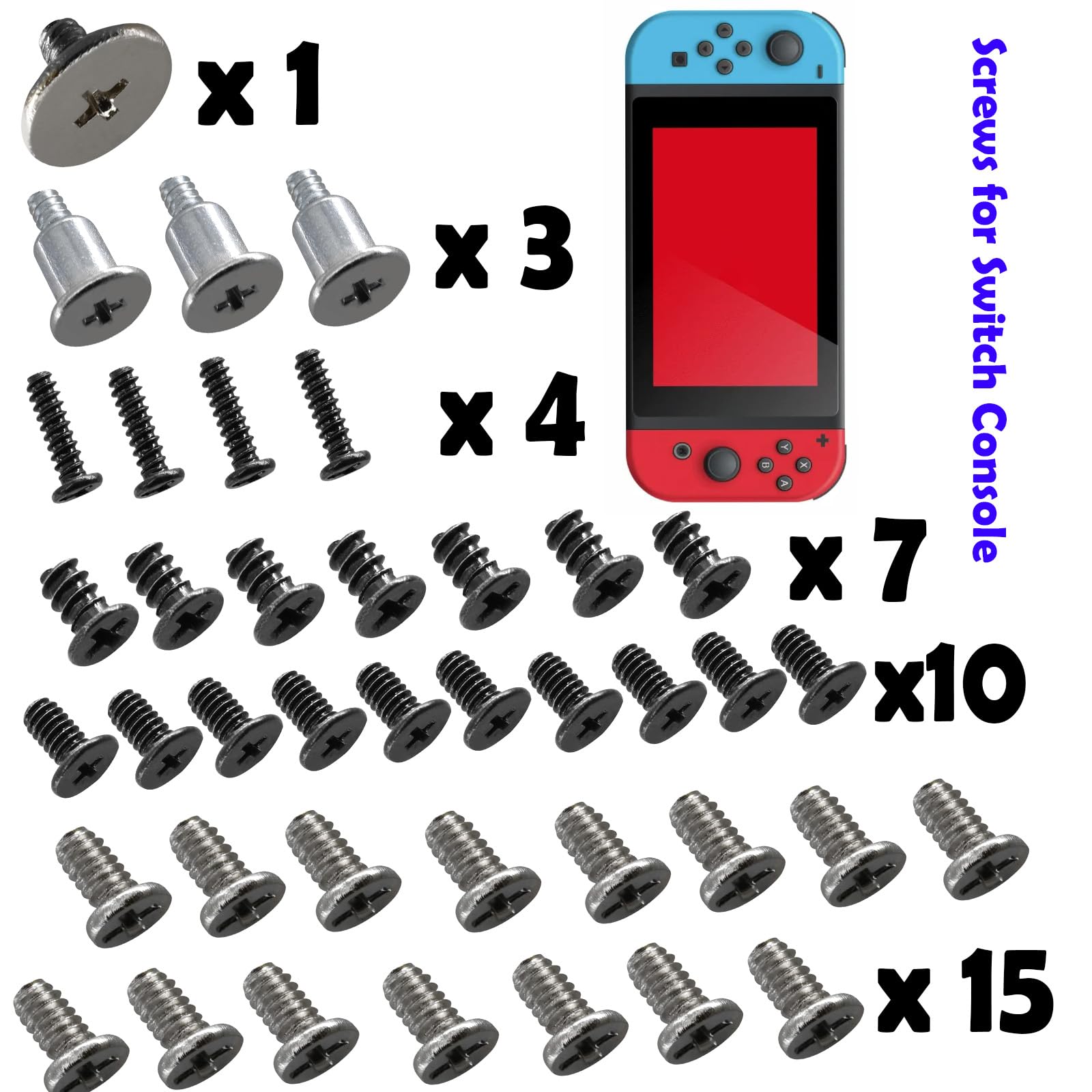 40PCS Precision Screwdriver & Tweezer Repair Kit with Full Screw Set - Compatible with Nintendo Switch Console - Perfect for DIY Repairs, Game Console Maintenance & Electronics Fixing
